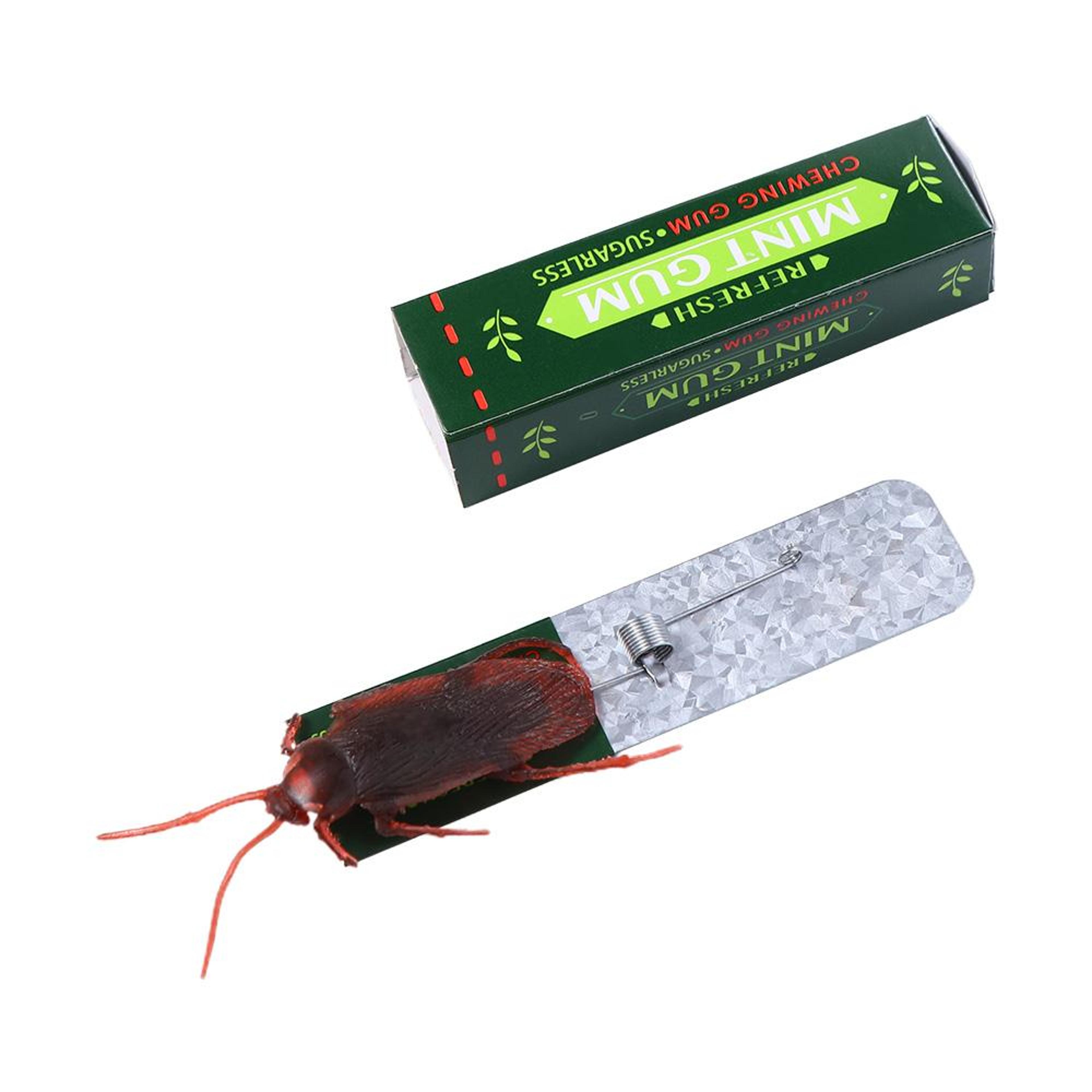 simulation prank trick toy fake chewing gum shocking cockroach spoof toy for april fools day fun