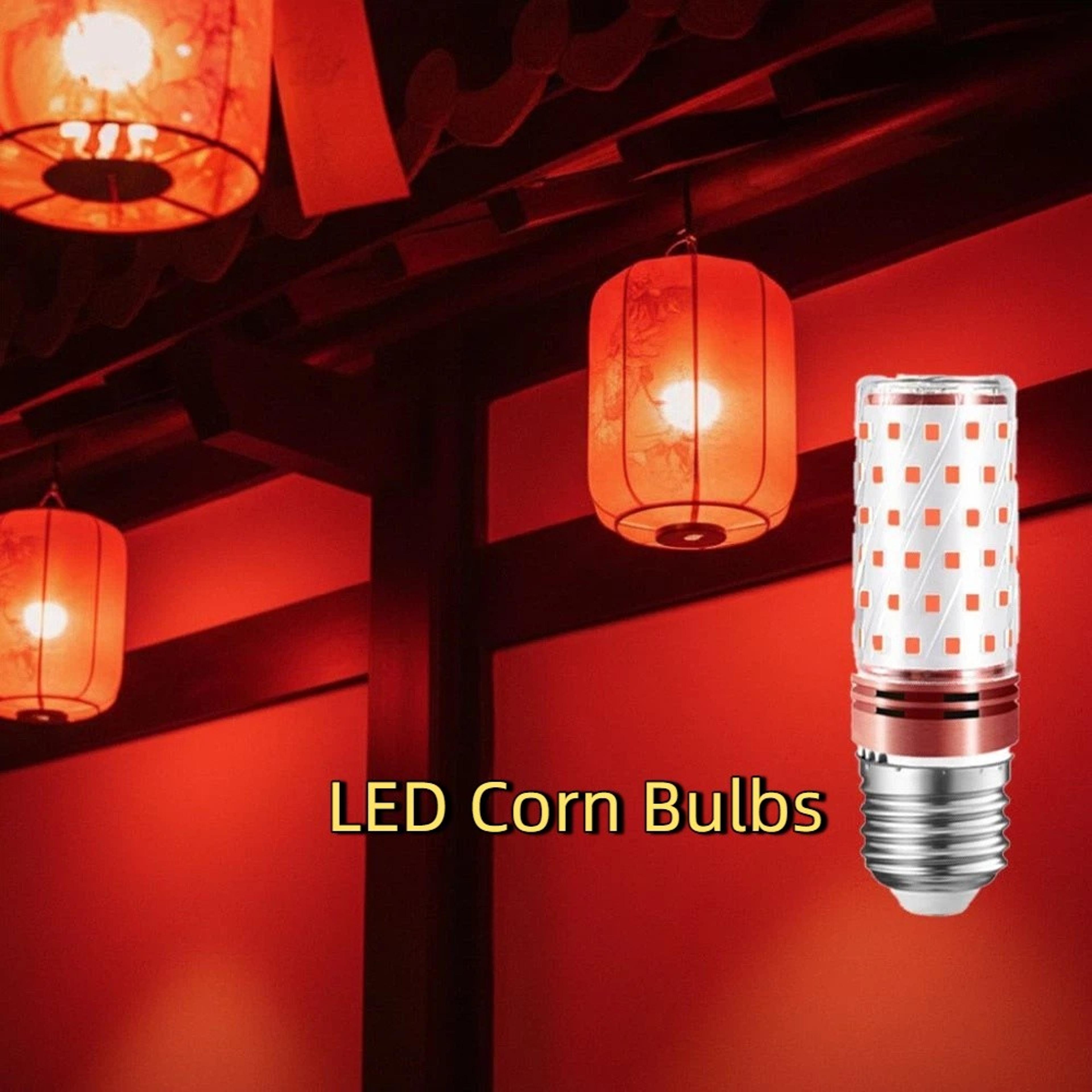 energy saving led corn bulbs red color no flicker high brightness for living room