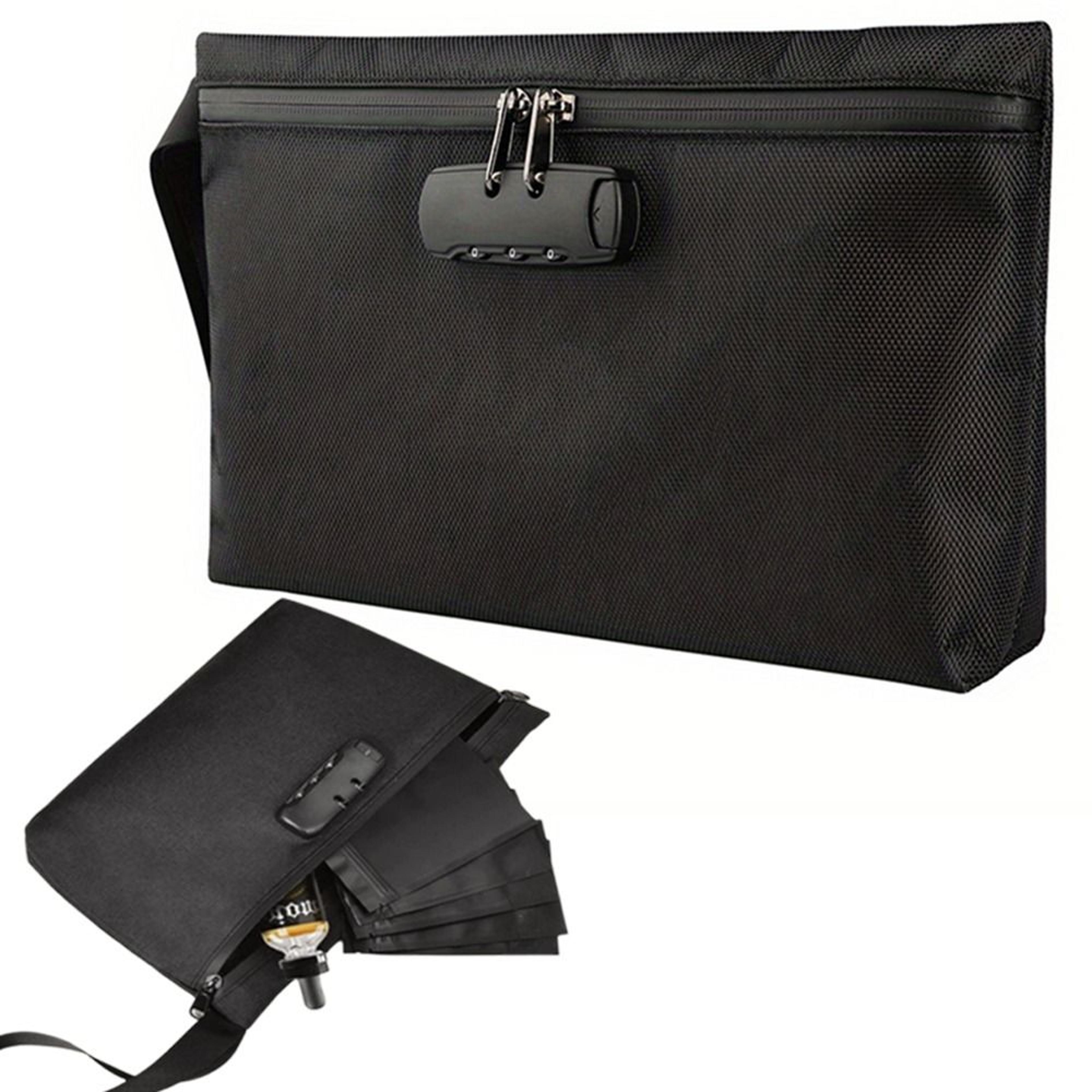 waterproof smell proof stash bag with password lock, pipe sealing bag for smell isolation, travel storage organizer