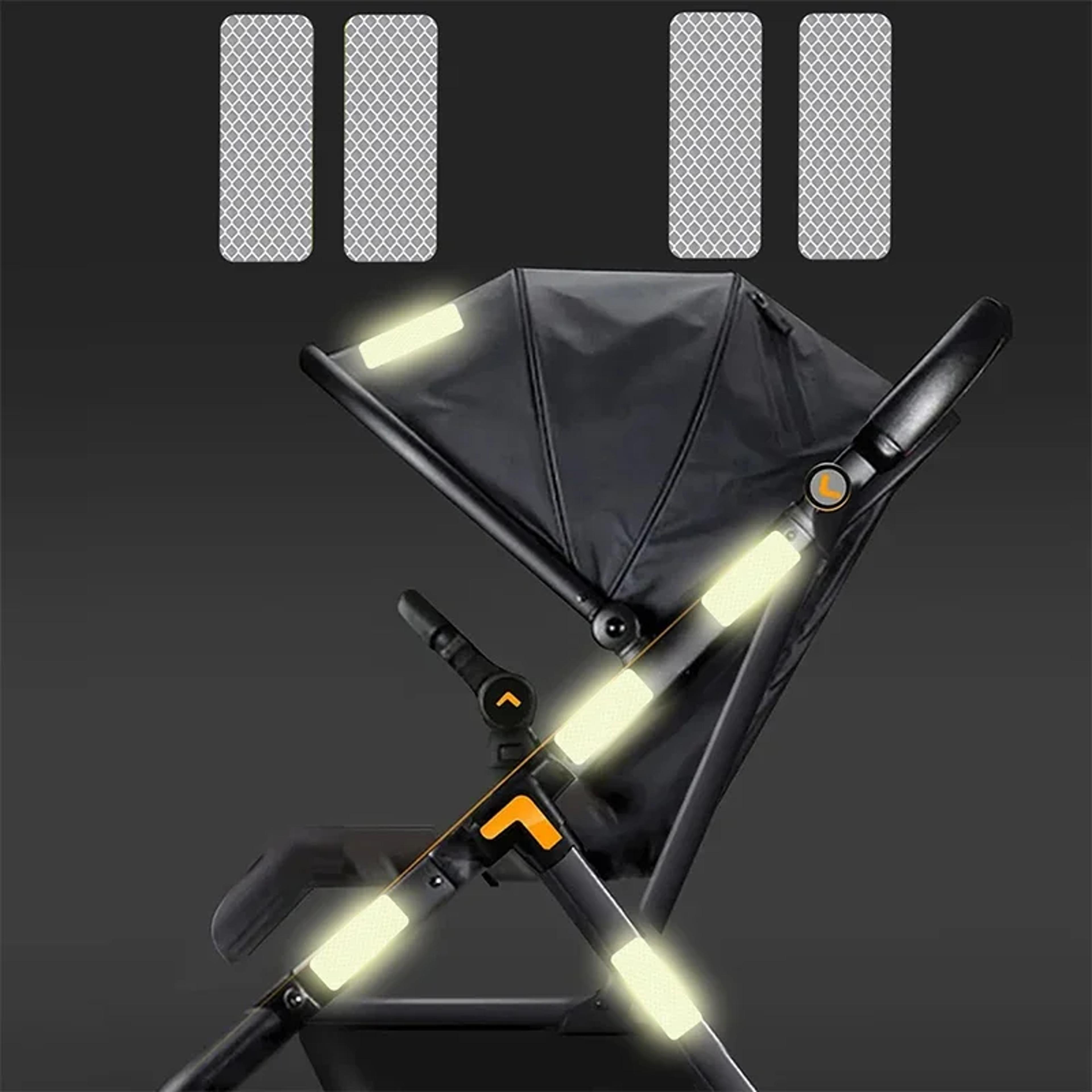 baby stroller reflective patch waterproof night safety warning sticker multifunction anti-collision stroller