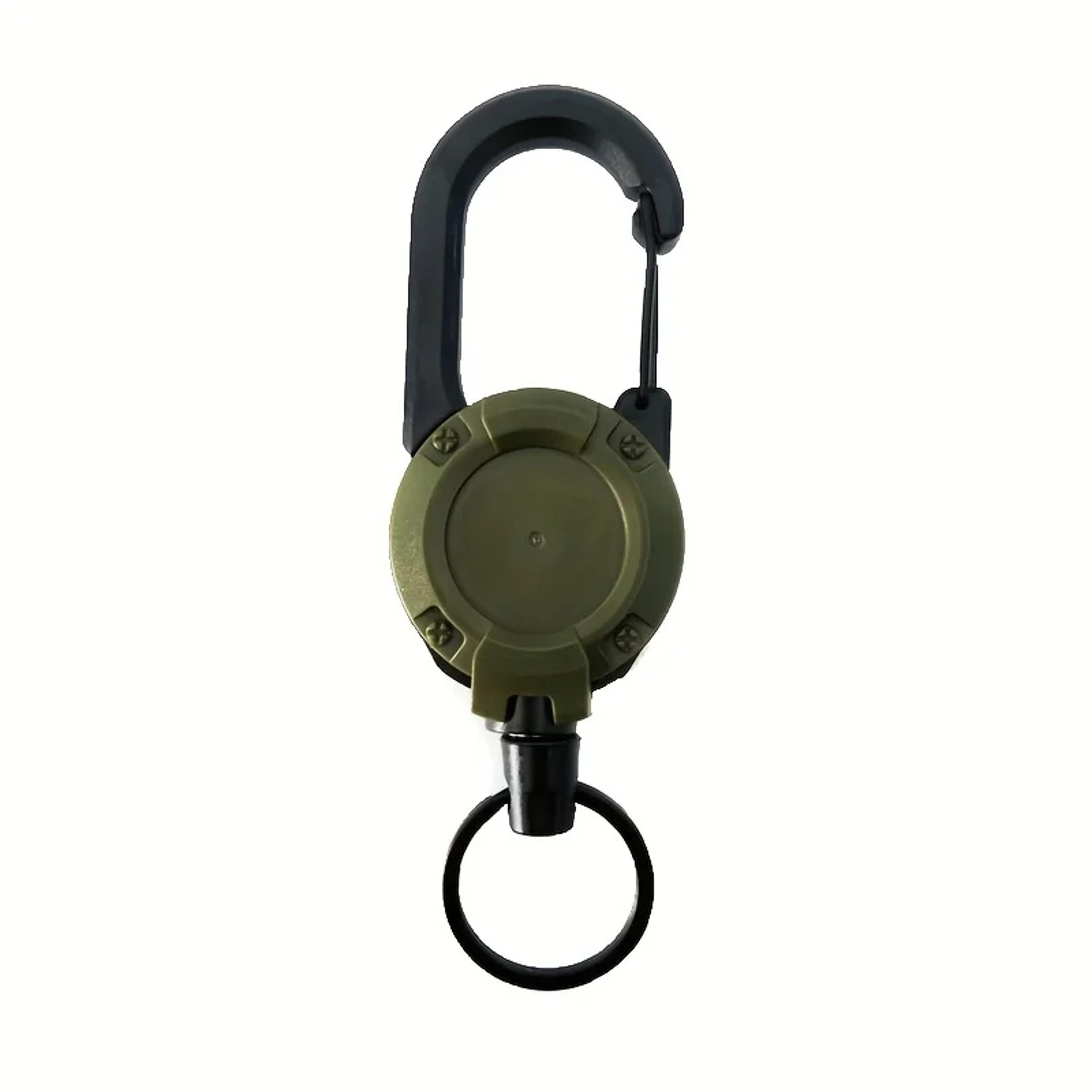 heavy duty extendable keychain badge reel with retractable holder and carabiner for outdoor bags