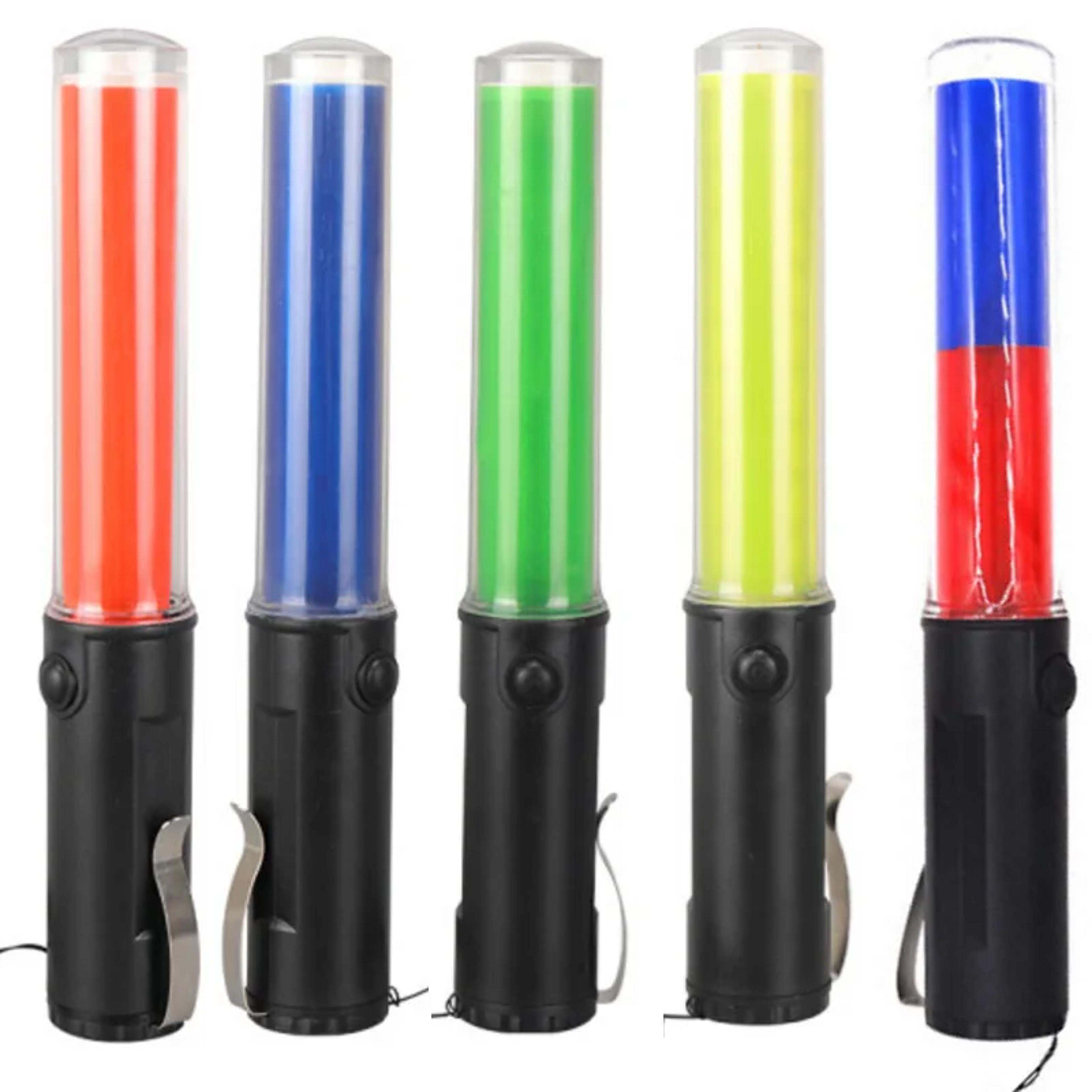 concert light stick traffic light baton with led warning lamp and side clip design flashing modes signal wand