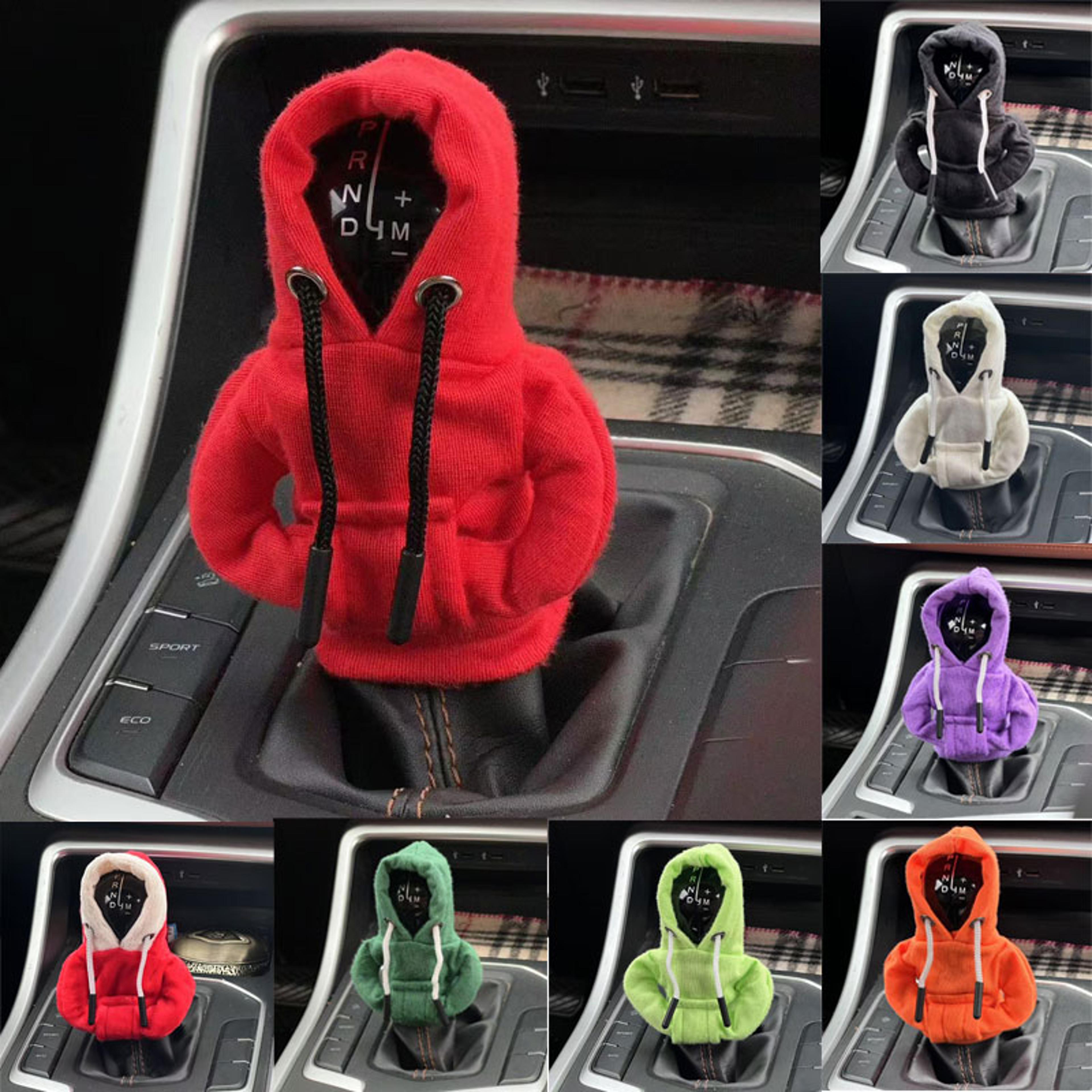 shift cover car gear hoodie, gear handle decoration, fits manual automatic, universal car shift lever, interior decor