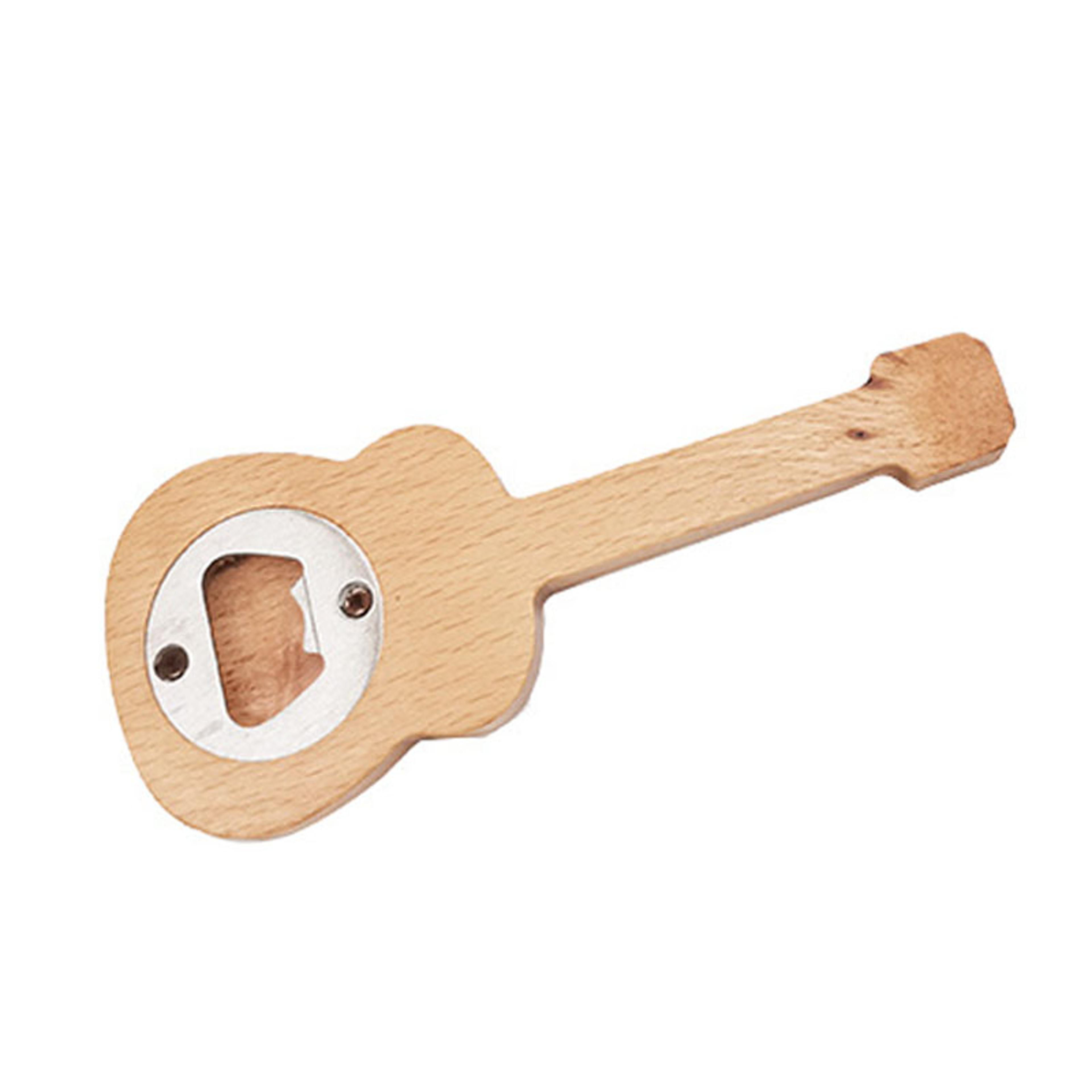 engraving beech wood guitar bottle opener, wedding gift beer opener, beer gift
