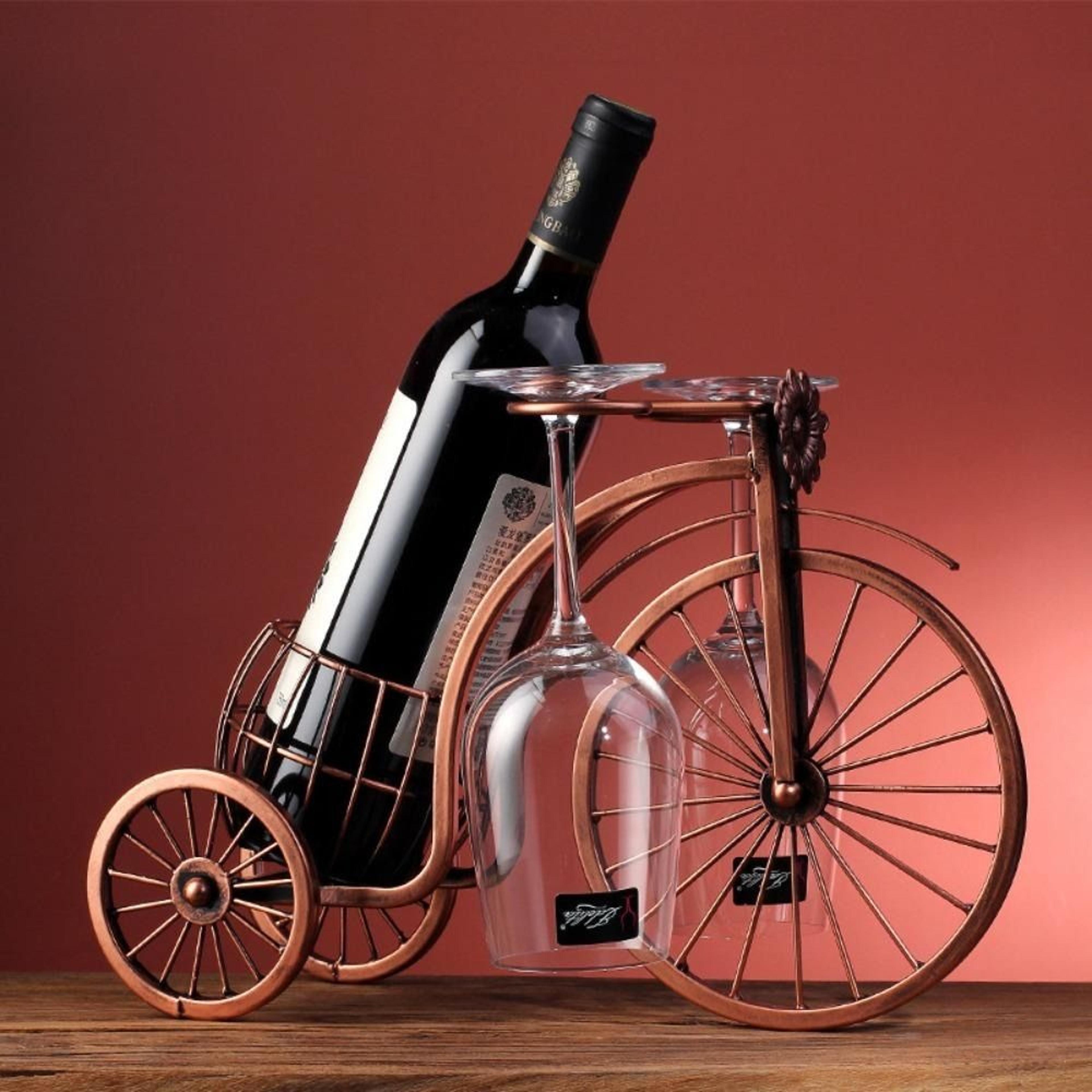vintage wine rack metal bottle and glass holder creative bar home decoration display stand