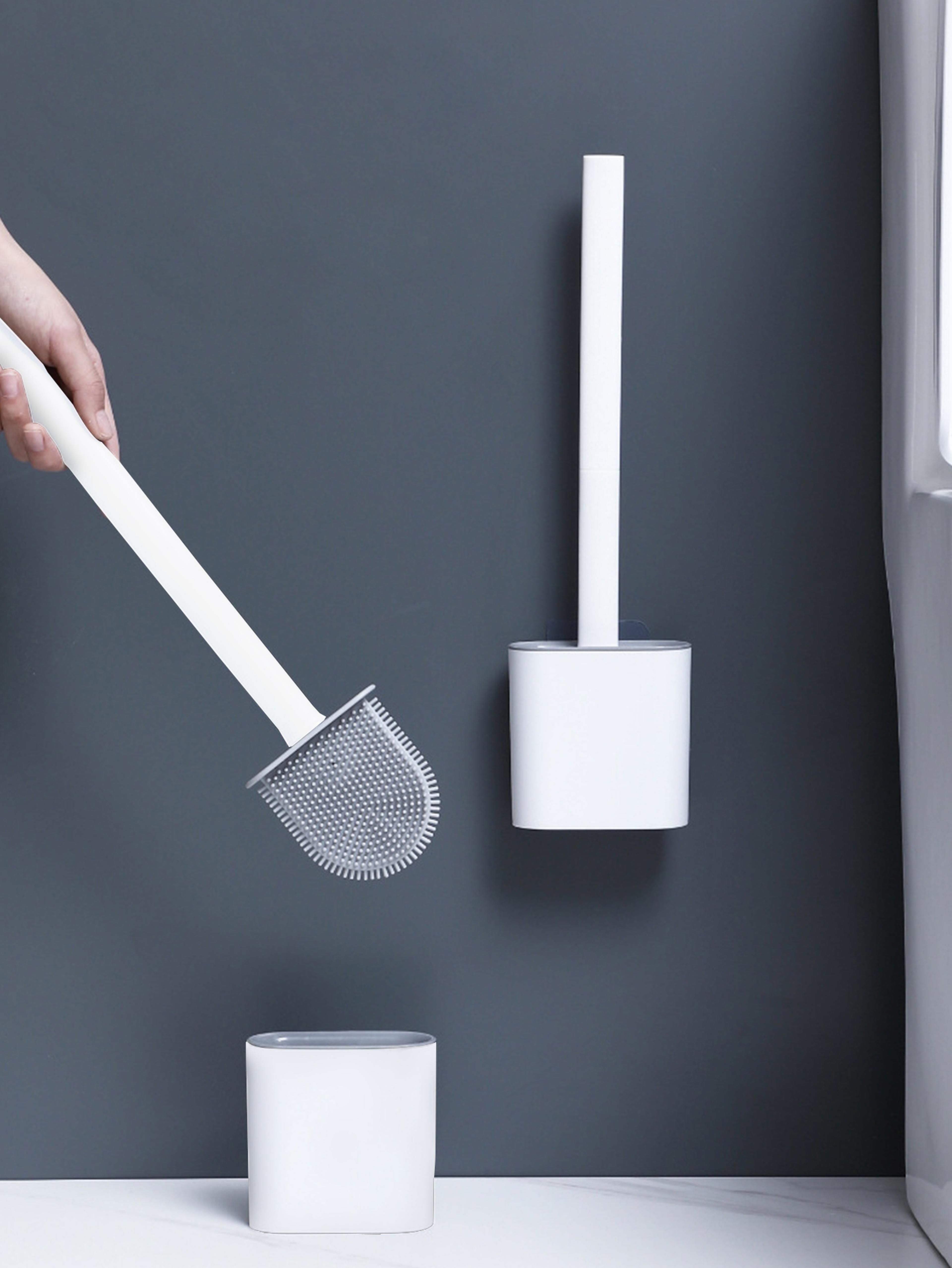 non perforated toilet brush for household use, no dead corners, wall mounted cleaning tool for toilets and bathrooms
