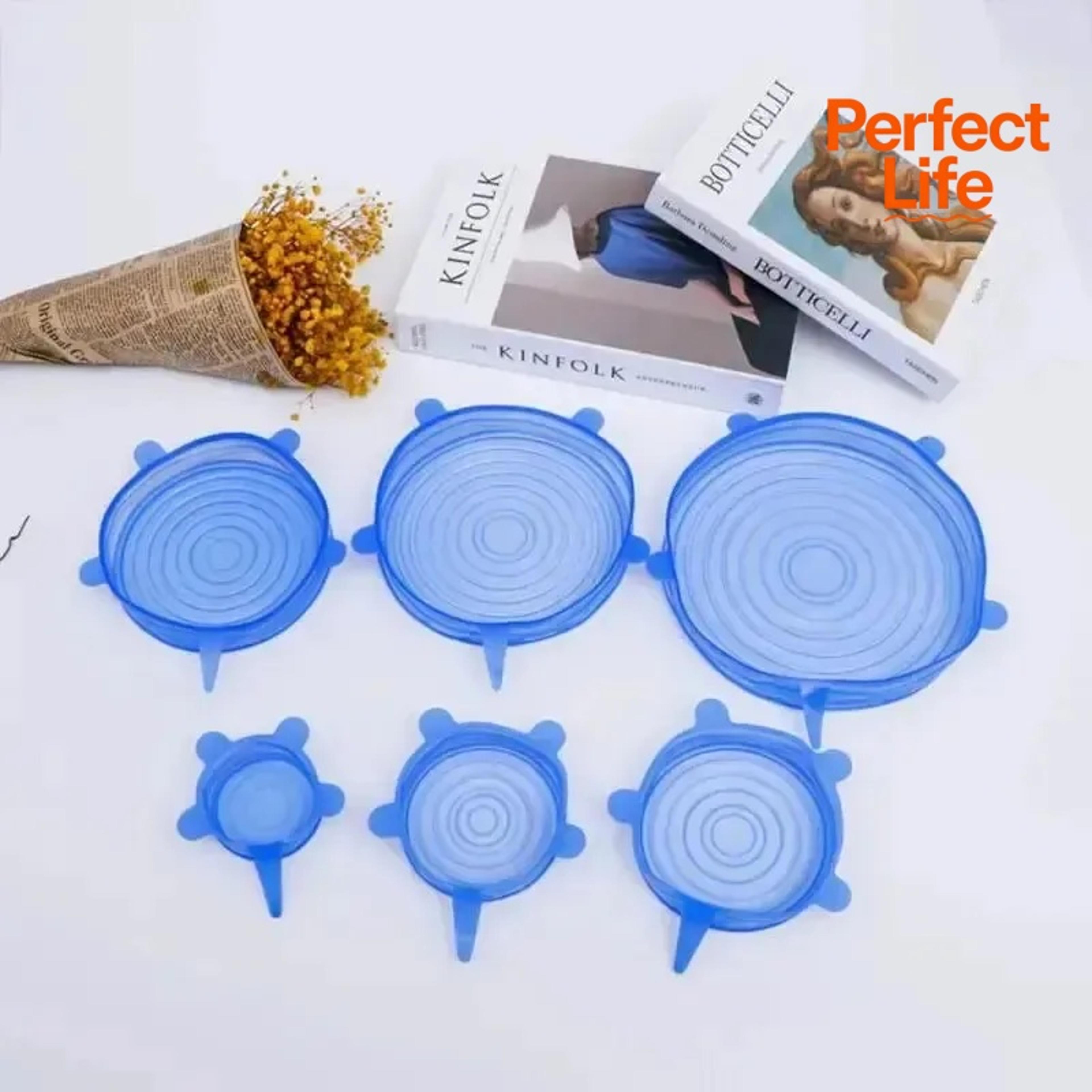 reusable silicone stretch lids set for food storage fresh keeping covers for bowls and containers