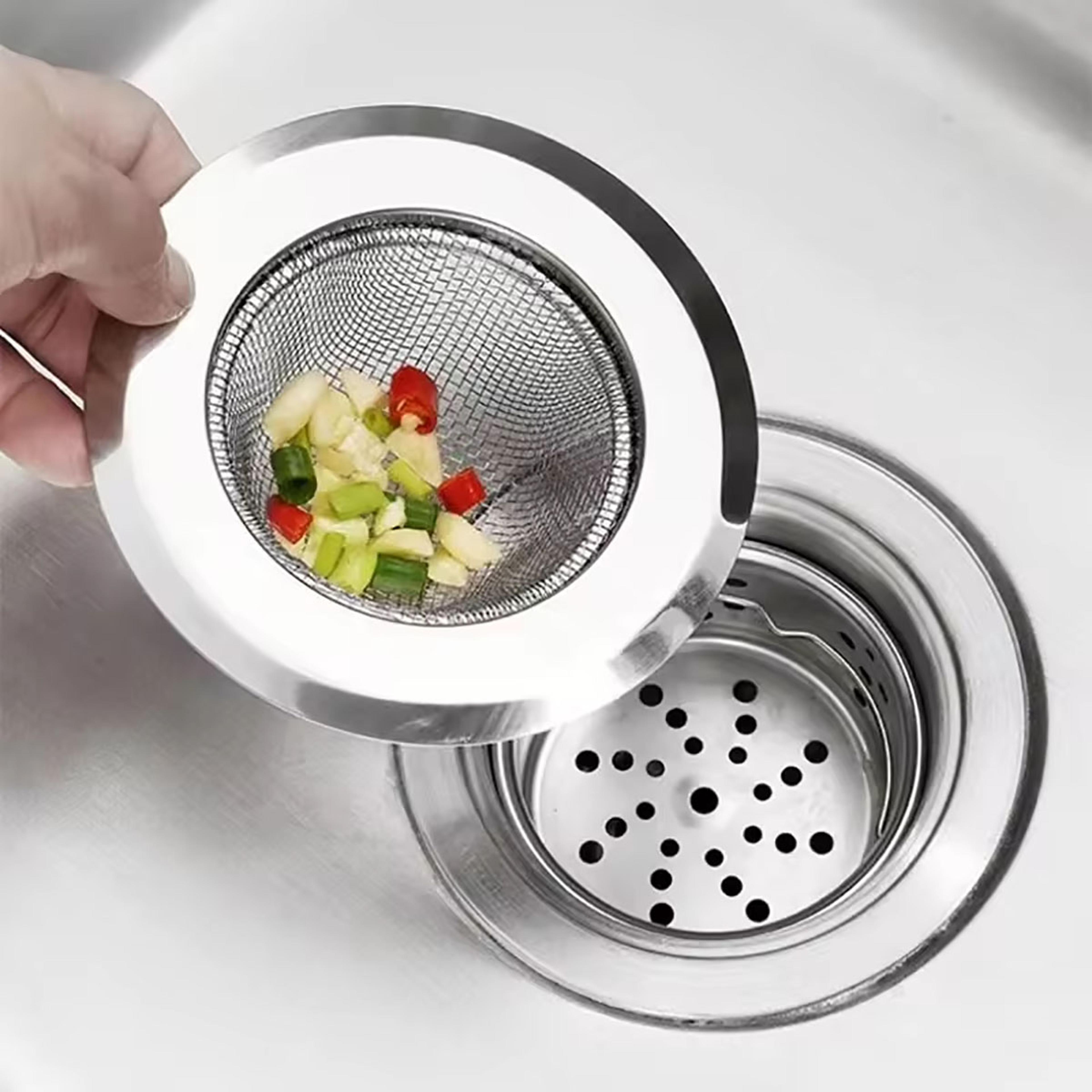 stainless steel kitchen sink strainer, anti blocking hair drain funnel for dishwasher basin floor sewer