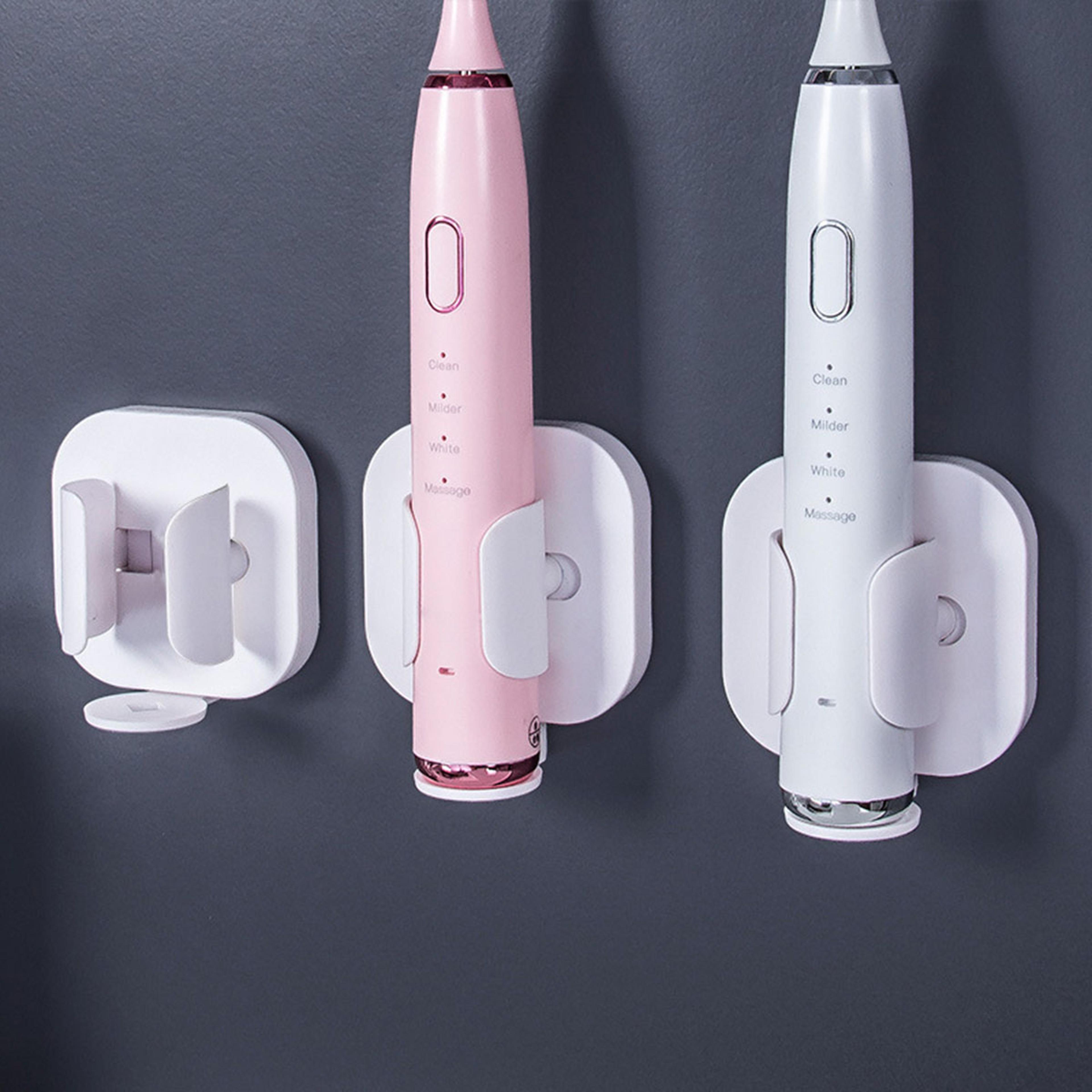 bathroom electric toothbrush holder hairbrush storage rack punch-free wall-mounted organizer