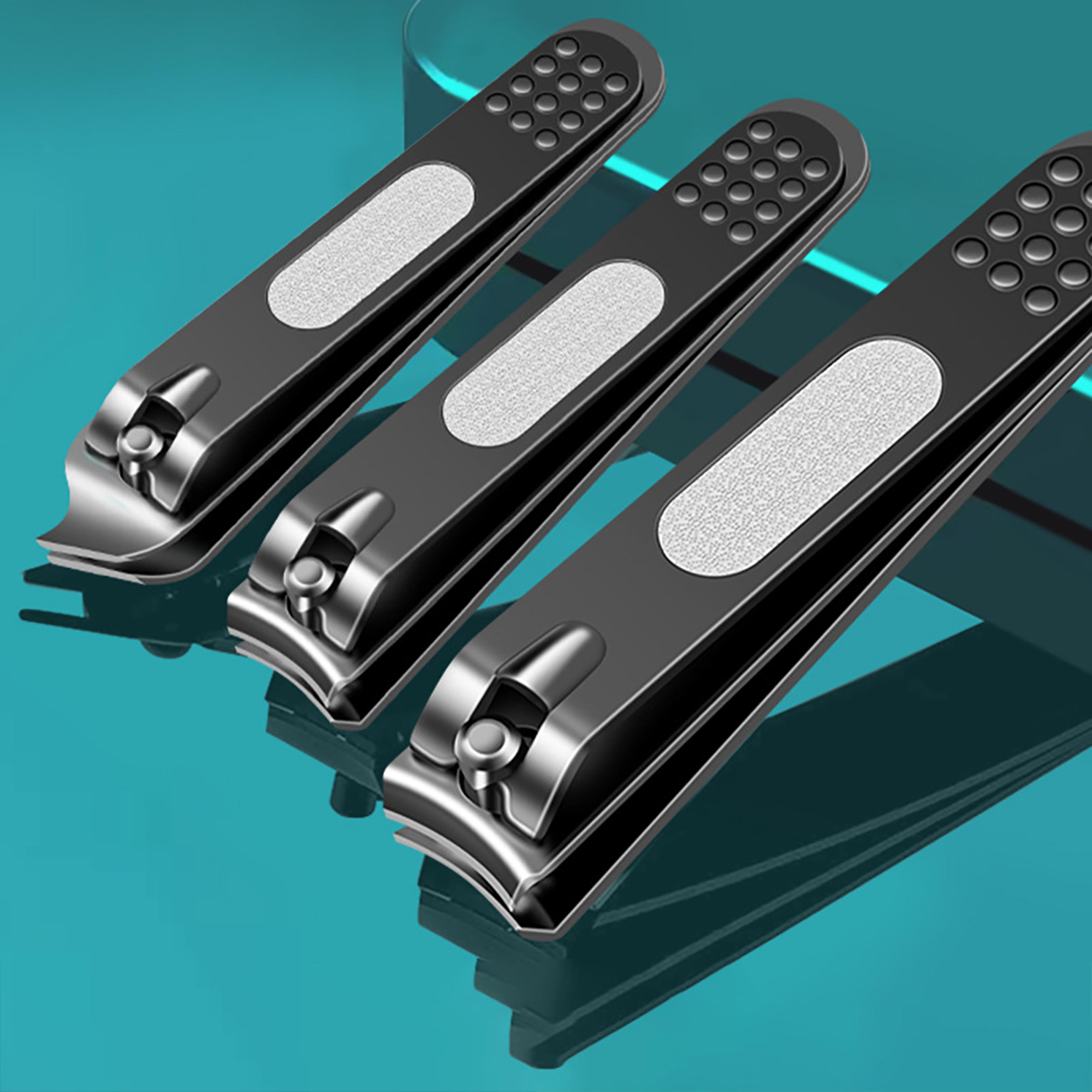 professional stainless steel nail clippers for manicure, multi-style nail cutters for fingernail trimming, reusable