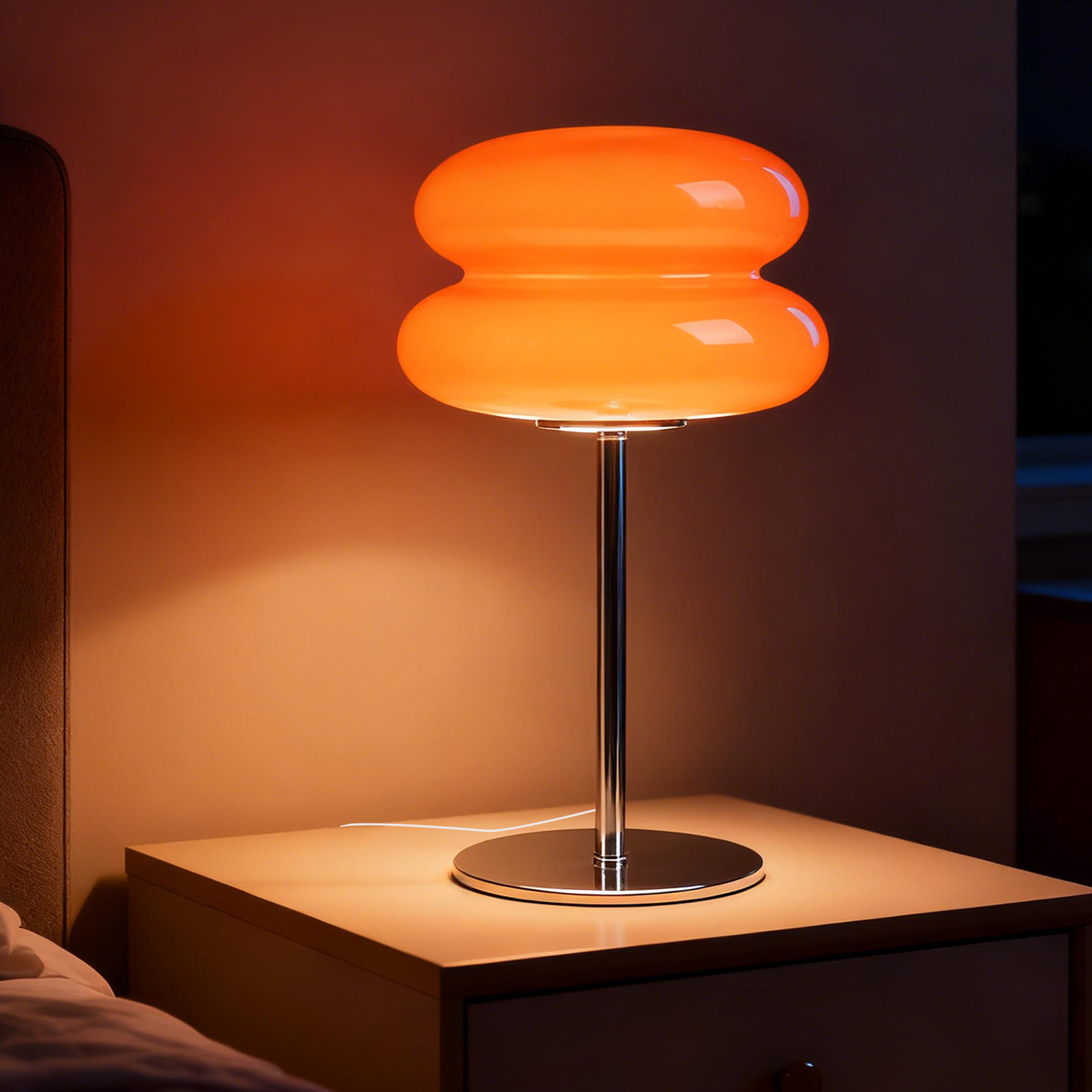 trichromatic dimming macaron glass table lamp living room atmosphere lamp eye protection night light bedroom bedside