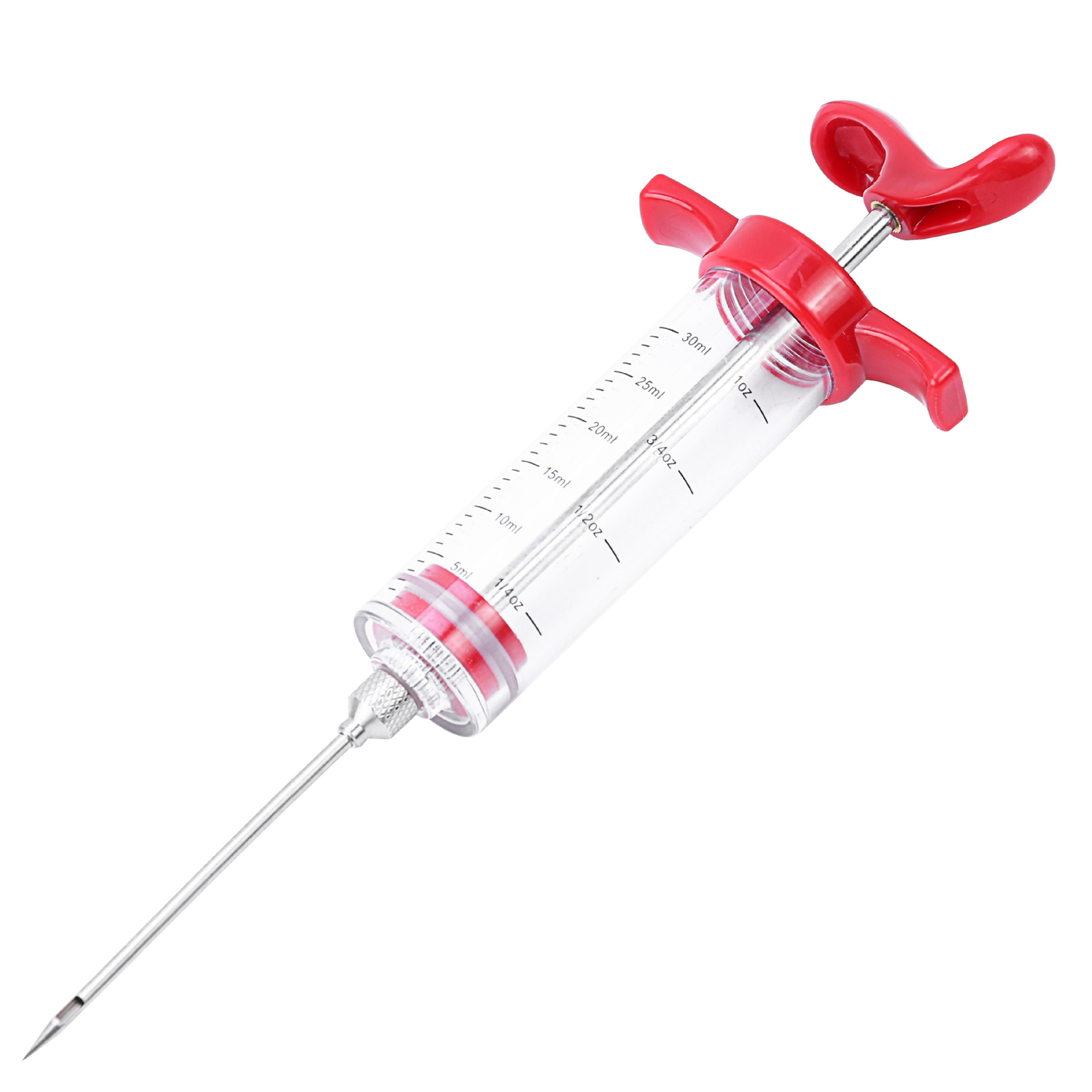 meat injector syringe kit with marinade needles for bbq turkey grill flavor injector