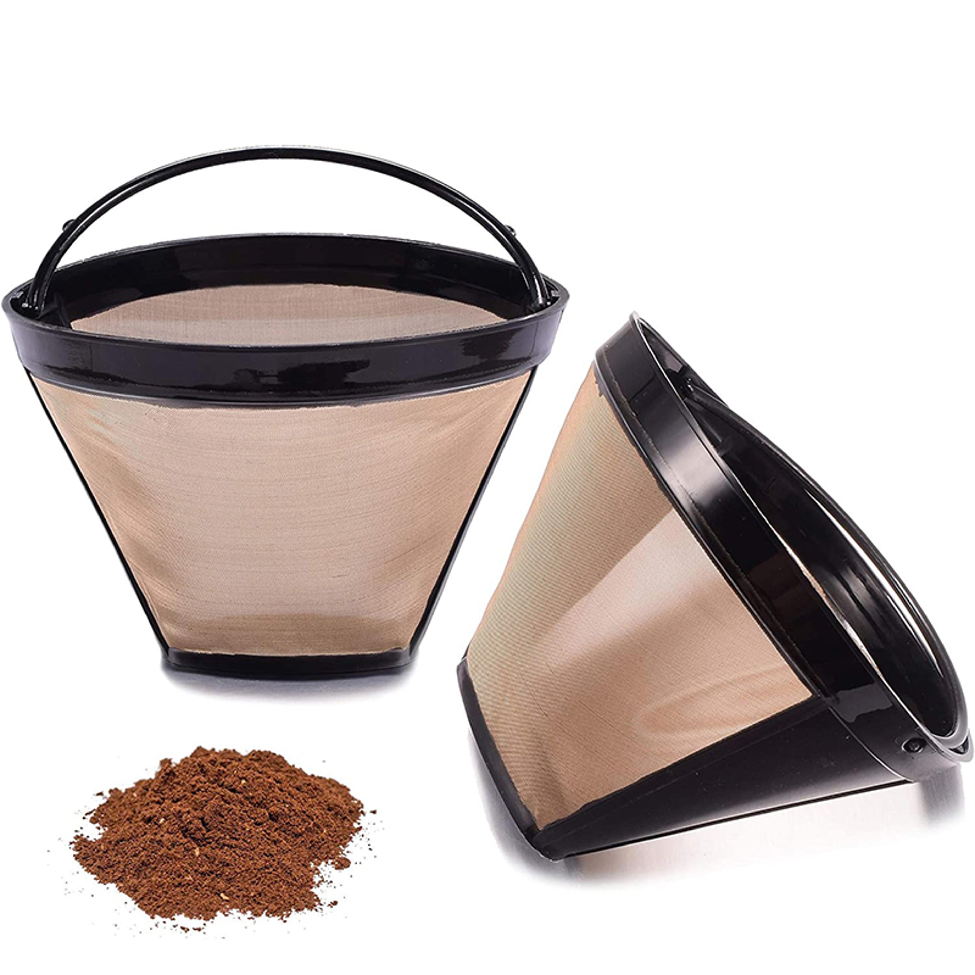 cone coffee maker filters for ninja coffee bar brewer, reusable permanent basket filter