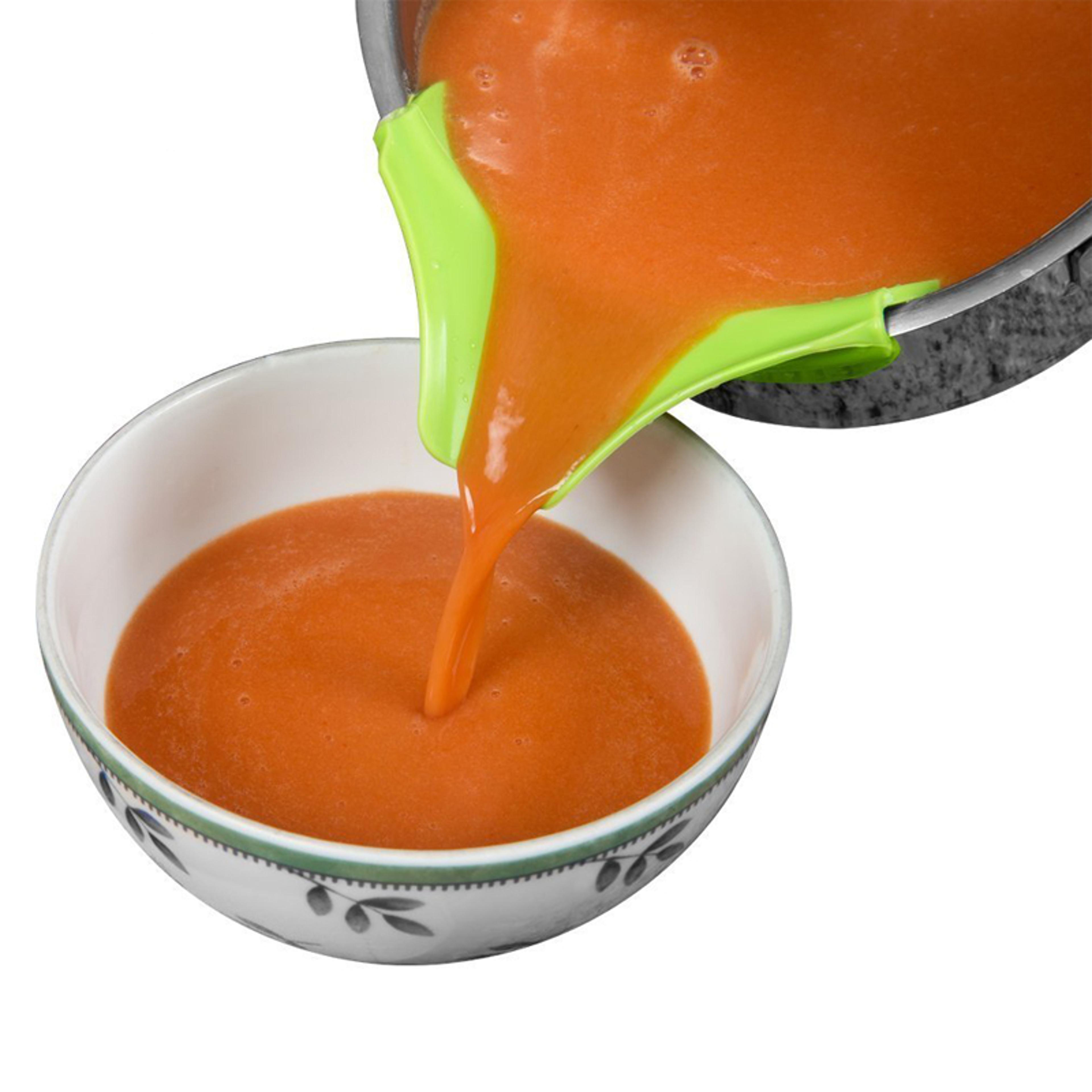 mess free slip on pour spout silicone clip on for pots pans and bowls single pouring spout