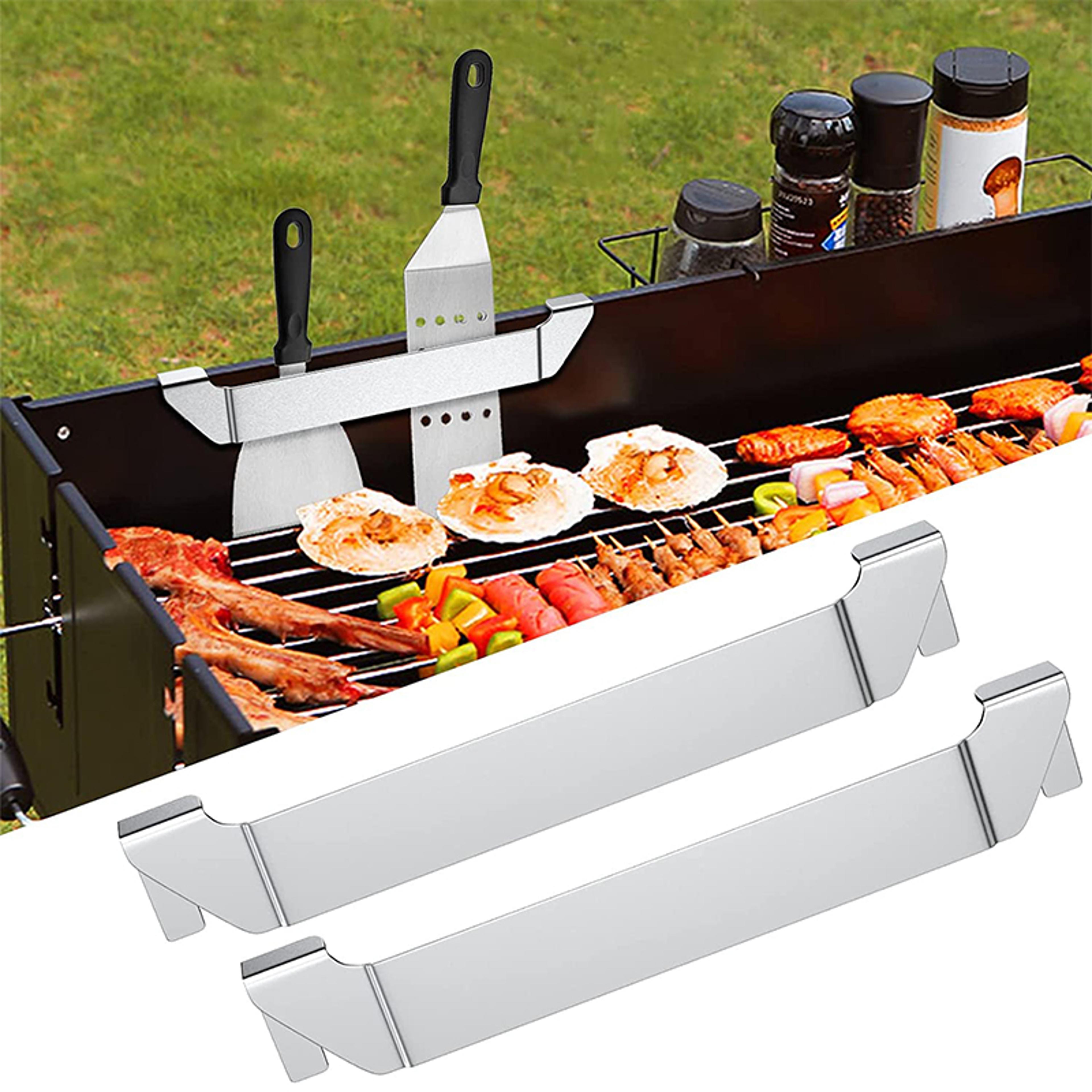 grill barbecue tool rack stainless steel griddle spatula holder stand clip