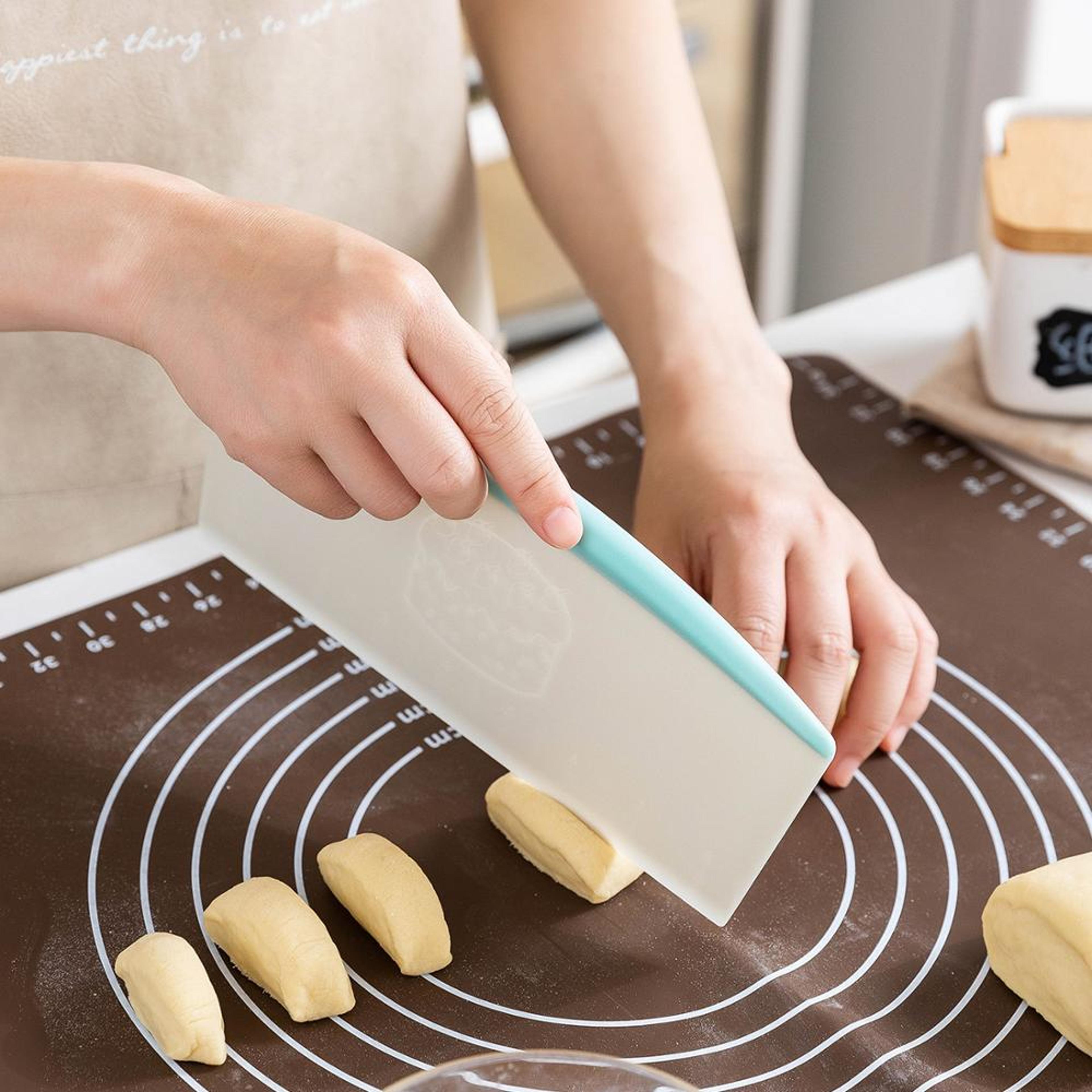 plastic cake spatulas dough scraper pastry cutter with measuring scale butter knife for baking pizza bread fondant tools