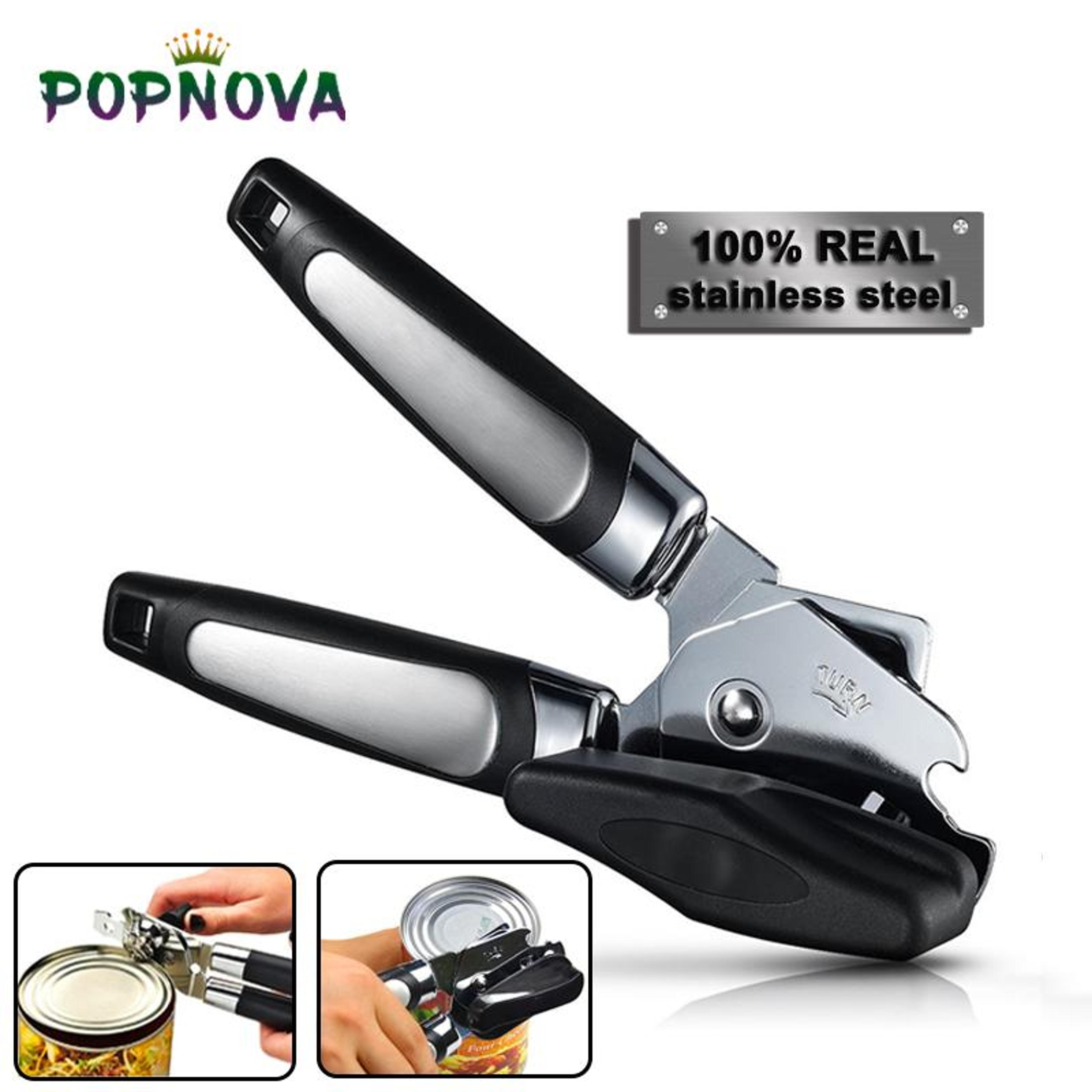 high quality stainless steel can opener ergonomic professional side cut manual can opener for effortless use
