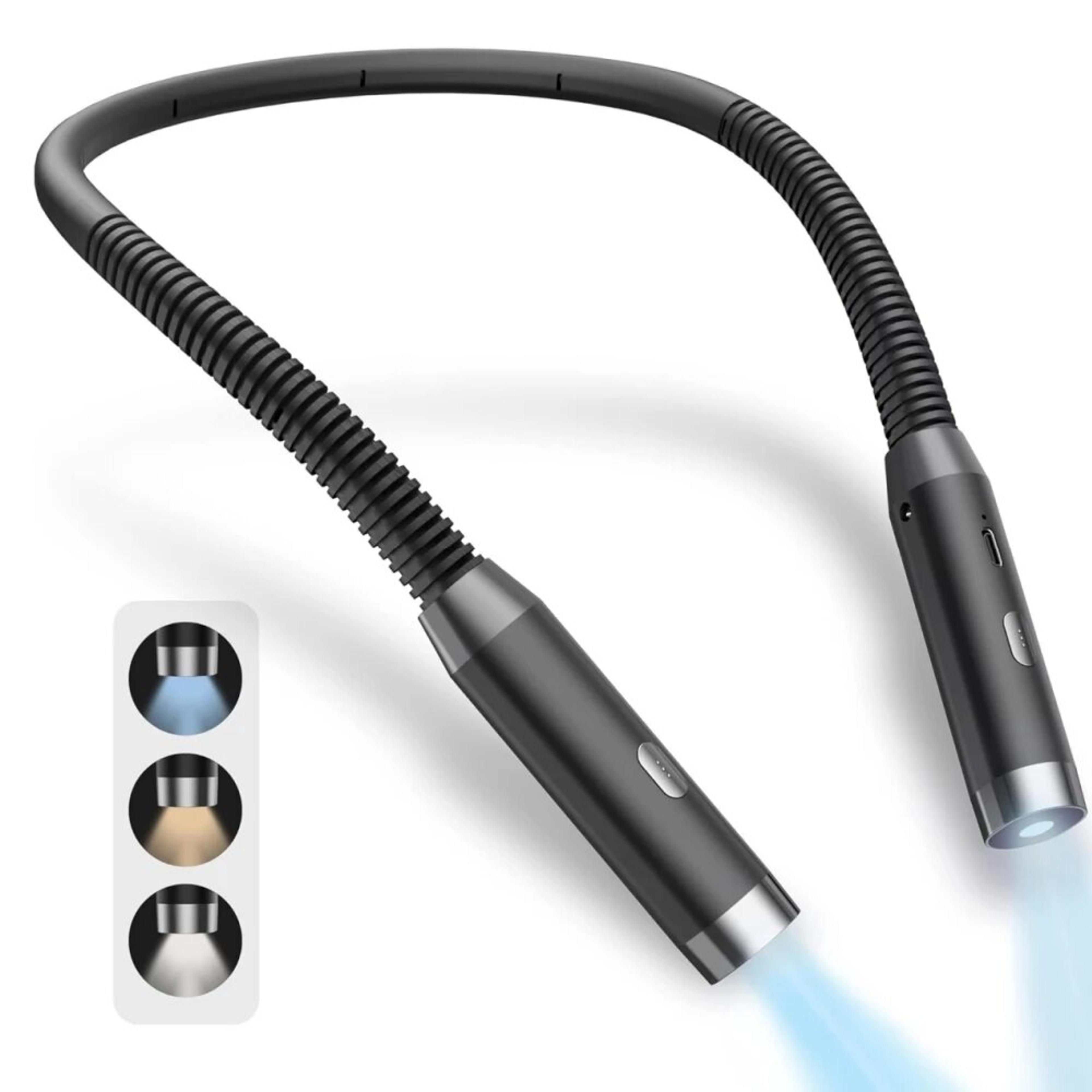 portable neck led reading light usb rechargeable bendable book light for bedtime reading