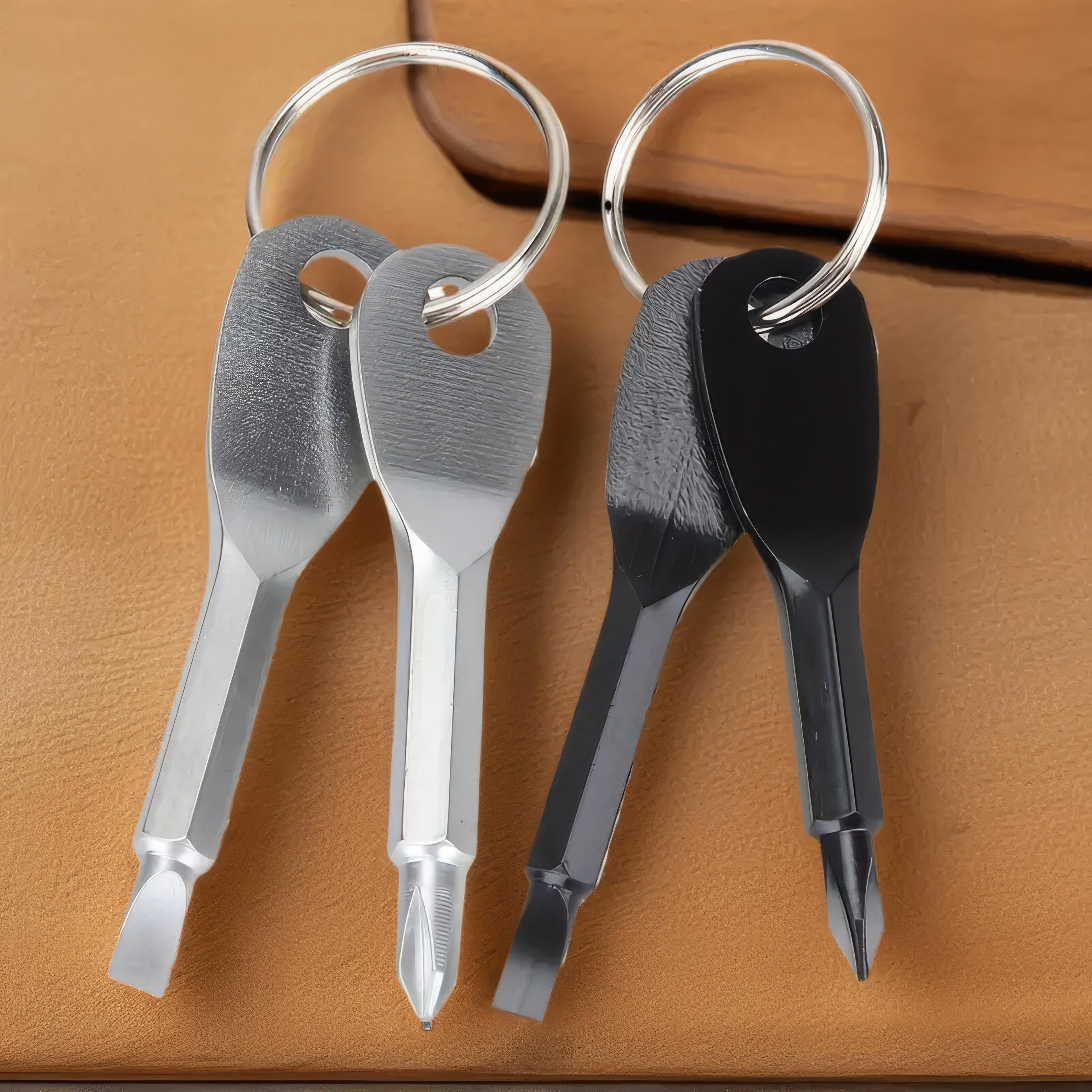 durable steel keychain screwdrivers suitable for cars bicycles motorcycles