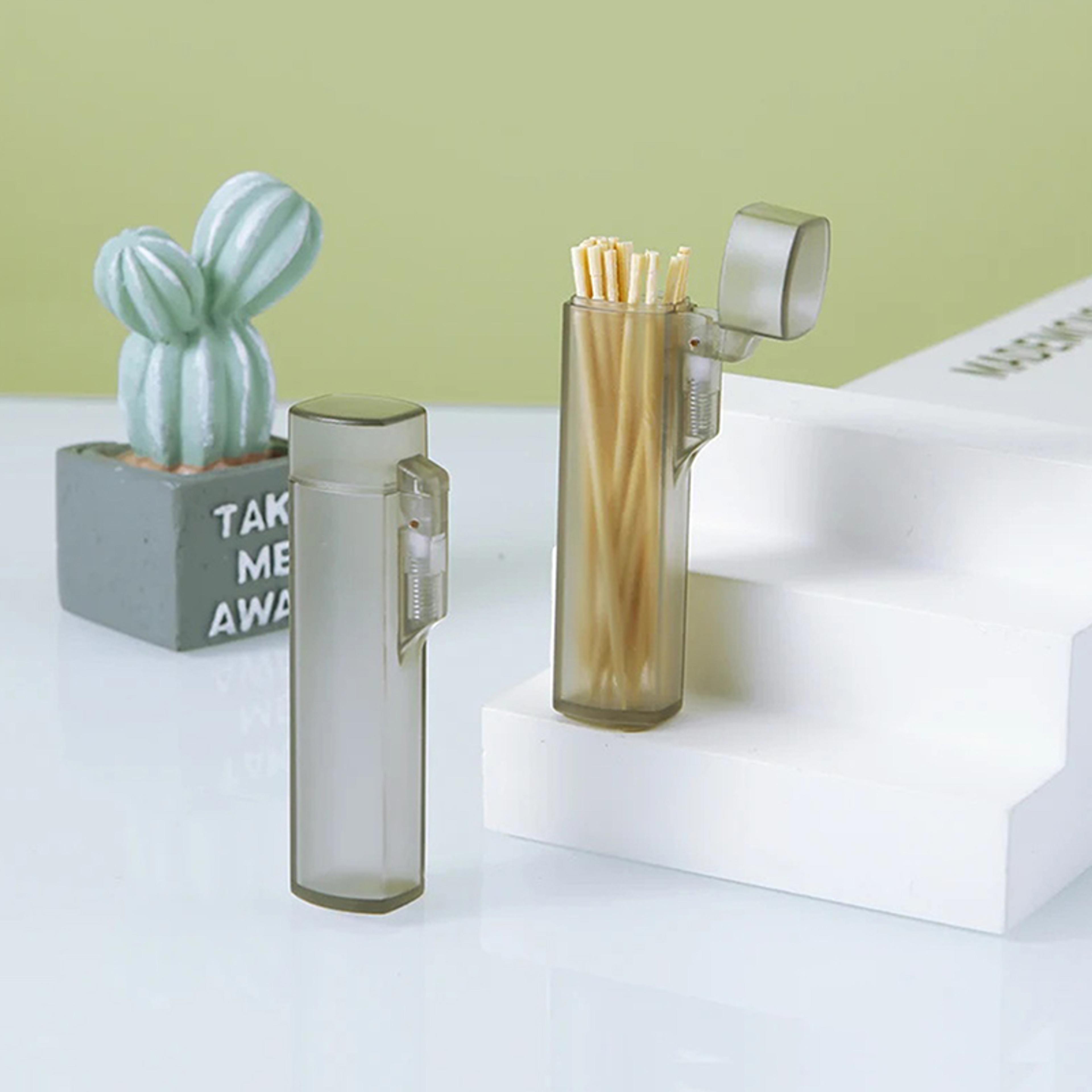 mini storage box for travel toothpicks and band-aids small object organizer transparent box