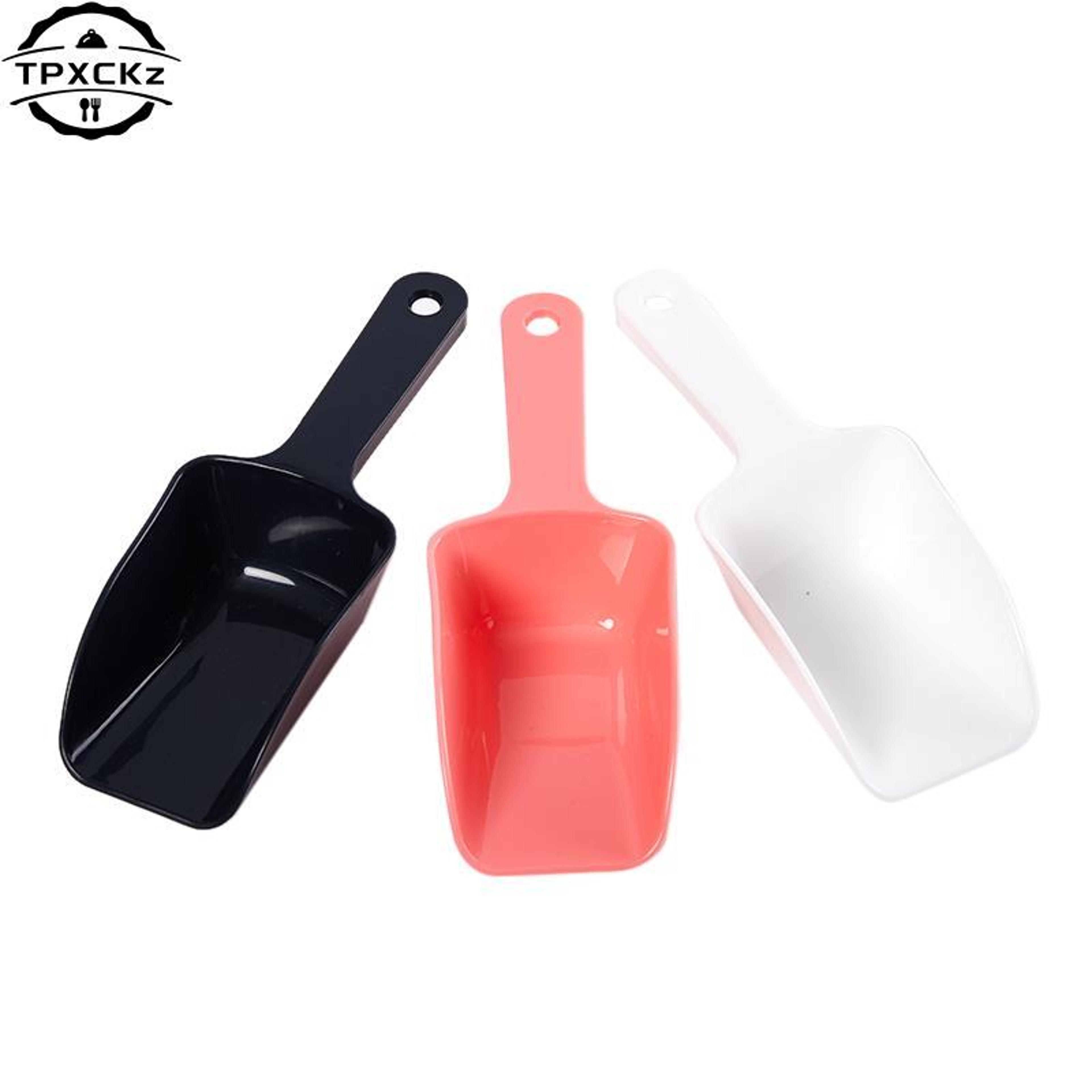 plastic bar candy scoop shovel, round bar pub home ice cubes spice candy flour nut scoop spoon, wedding buffet kitchen
