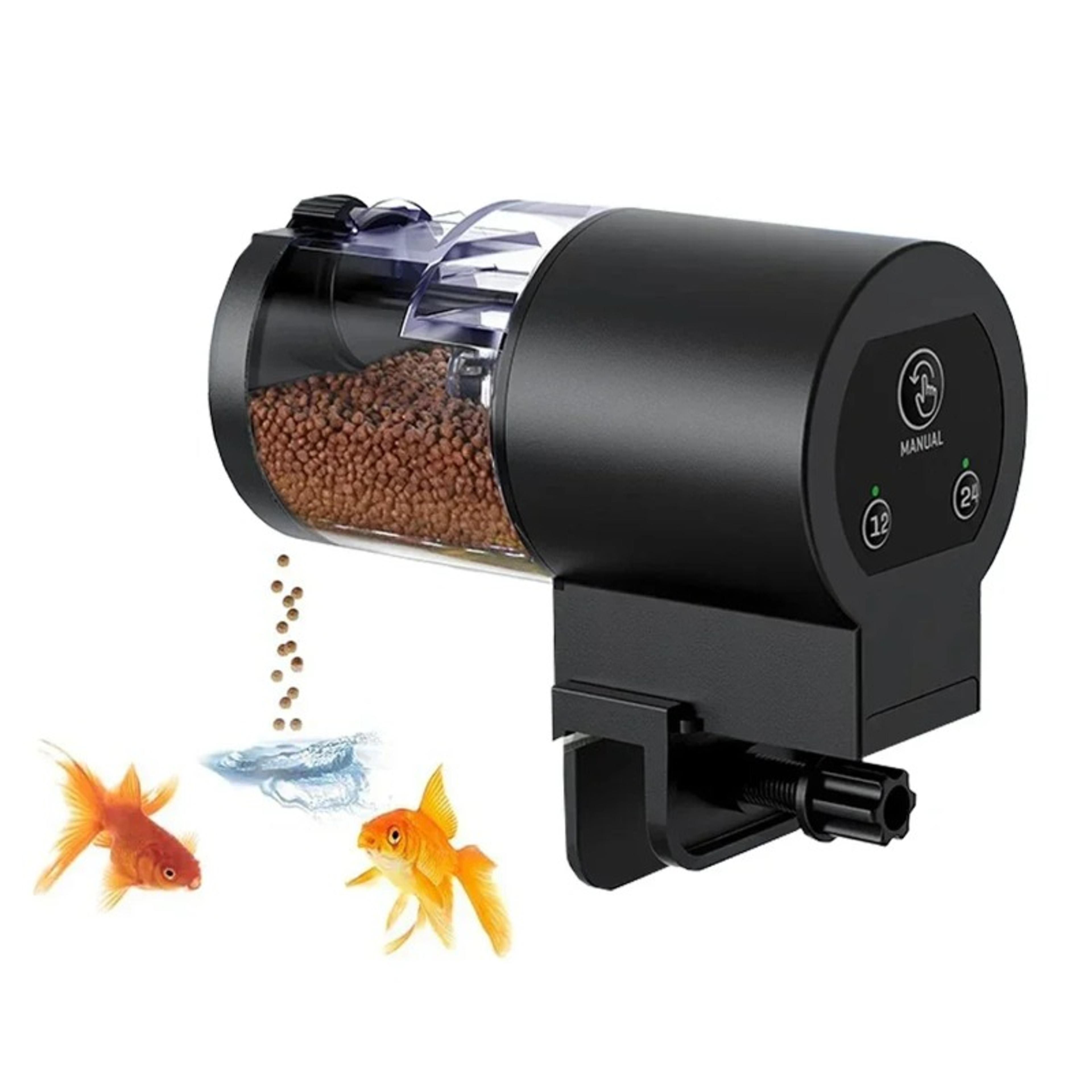 digital automatic fish feeder programmable food dispenser waterproof for aquarium and pond tanks with timer