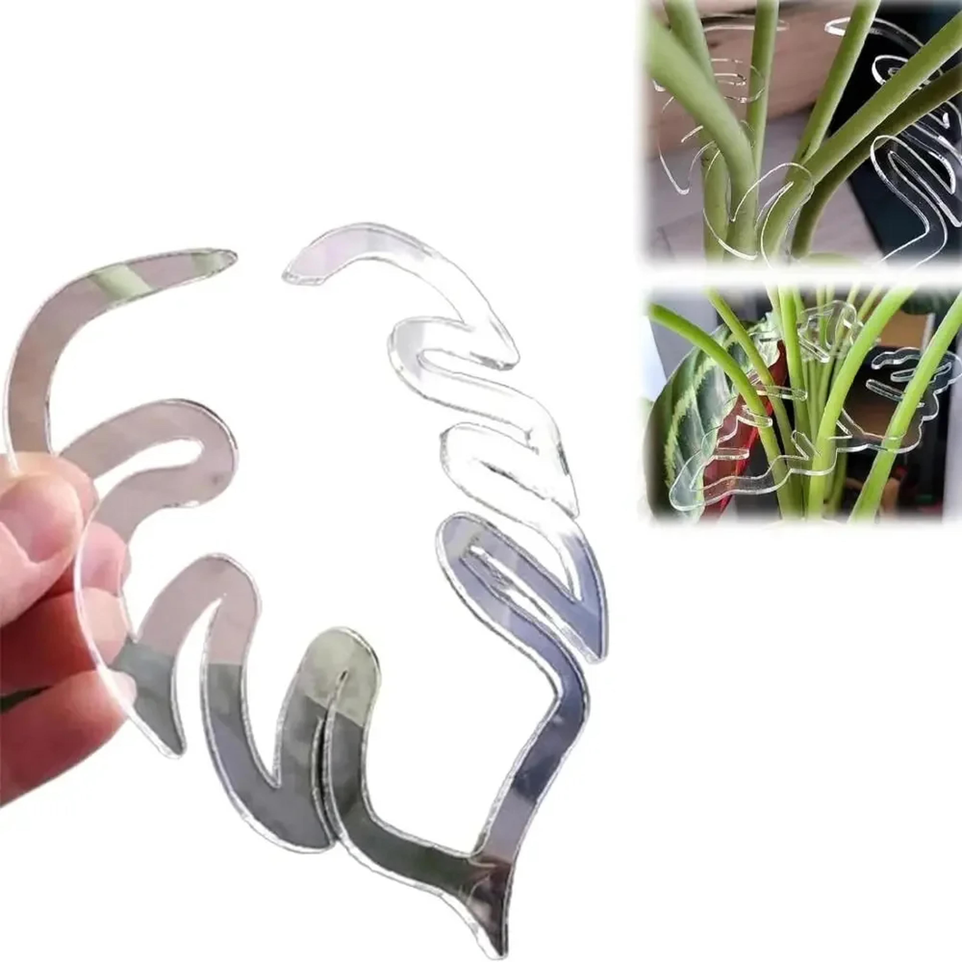 reusable turtle shell bamboo clamp plant stem support holder for indoor and outdoor flower lovers