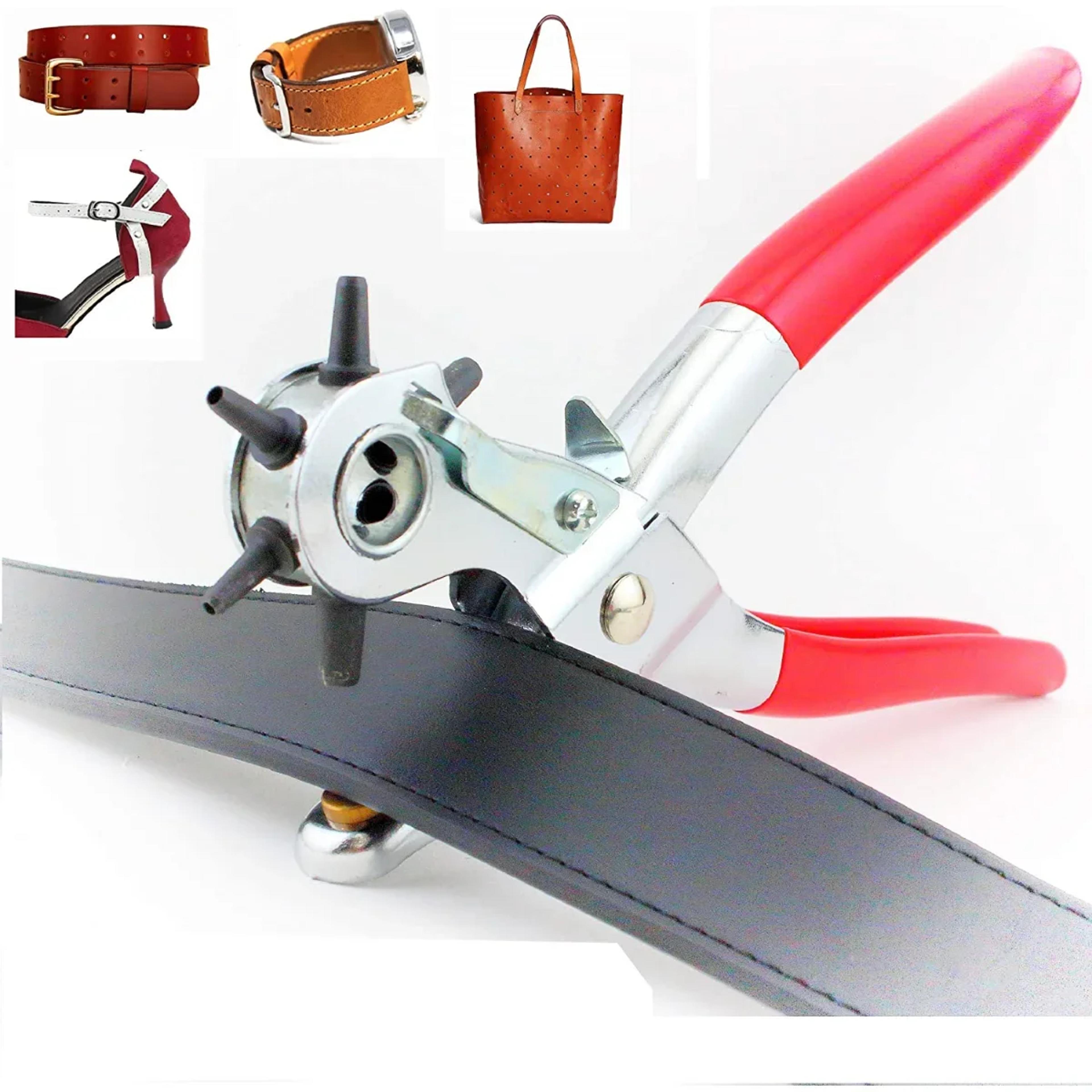 leather hole puncher for belt heavy duty revolving leather hand puncher
