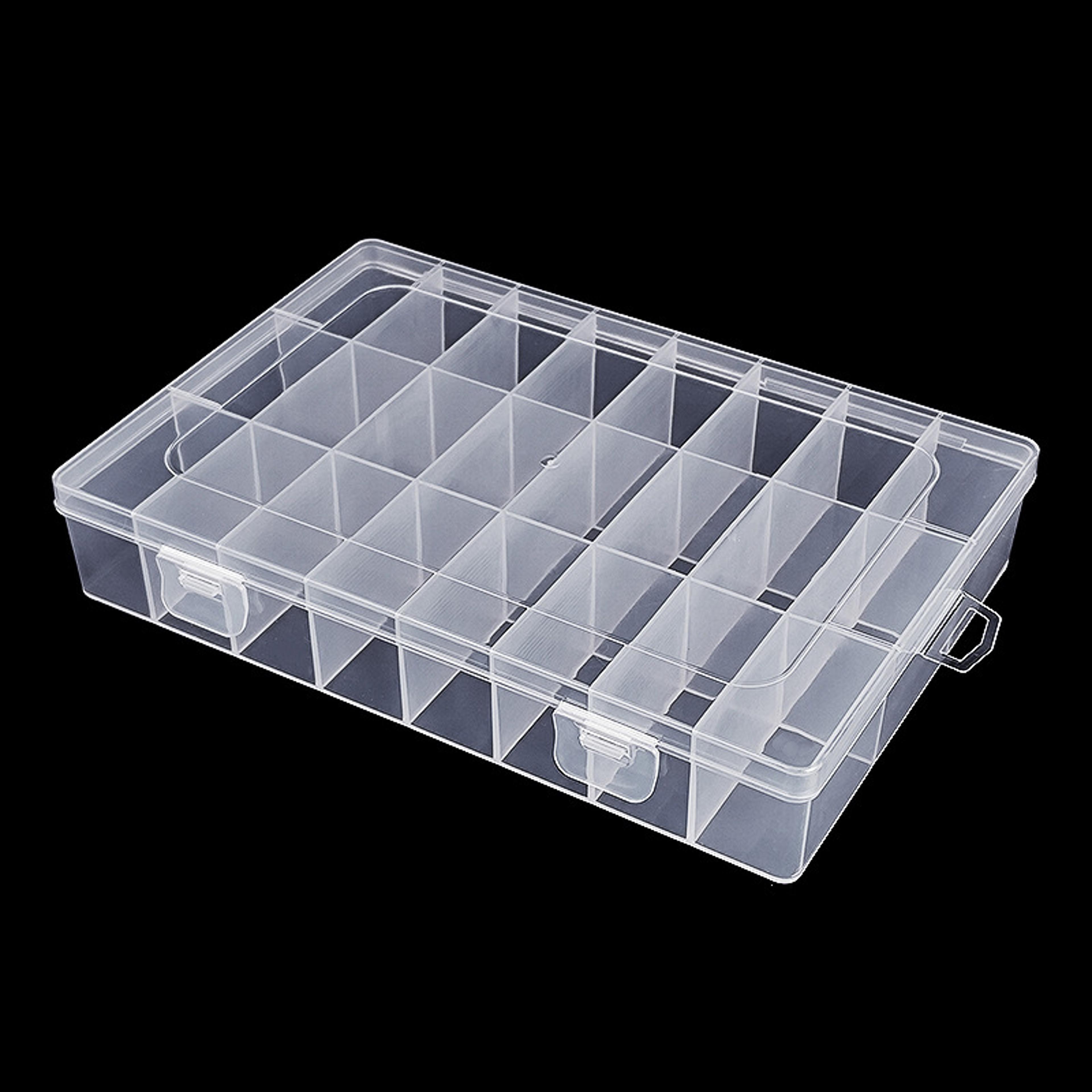 transparent storage box for jewellery buttons fishing hardware stationery accessories packaging