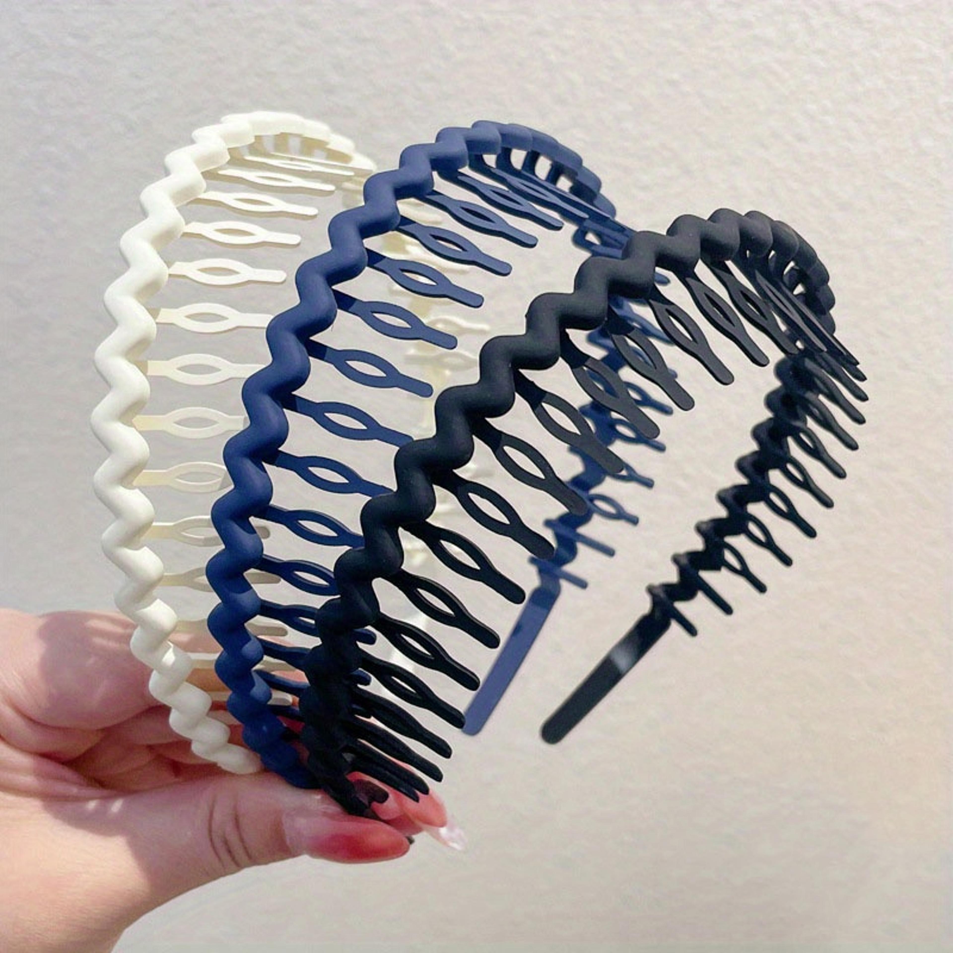 non-slip hair clip headband frosted color women's teeth pressure face hair accessories