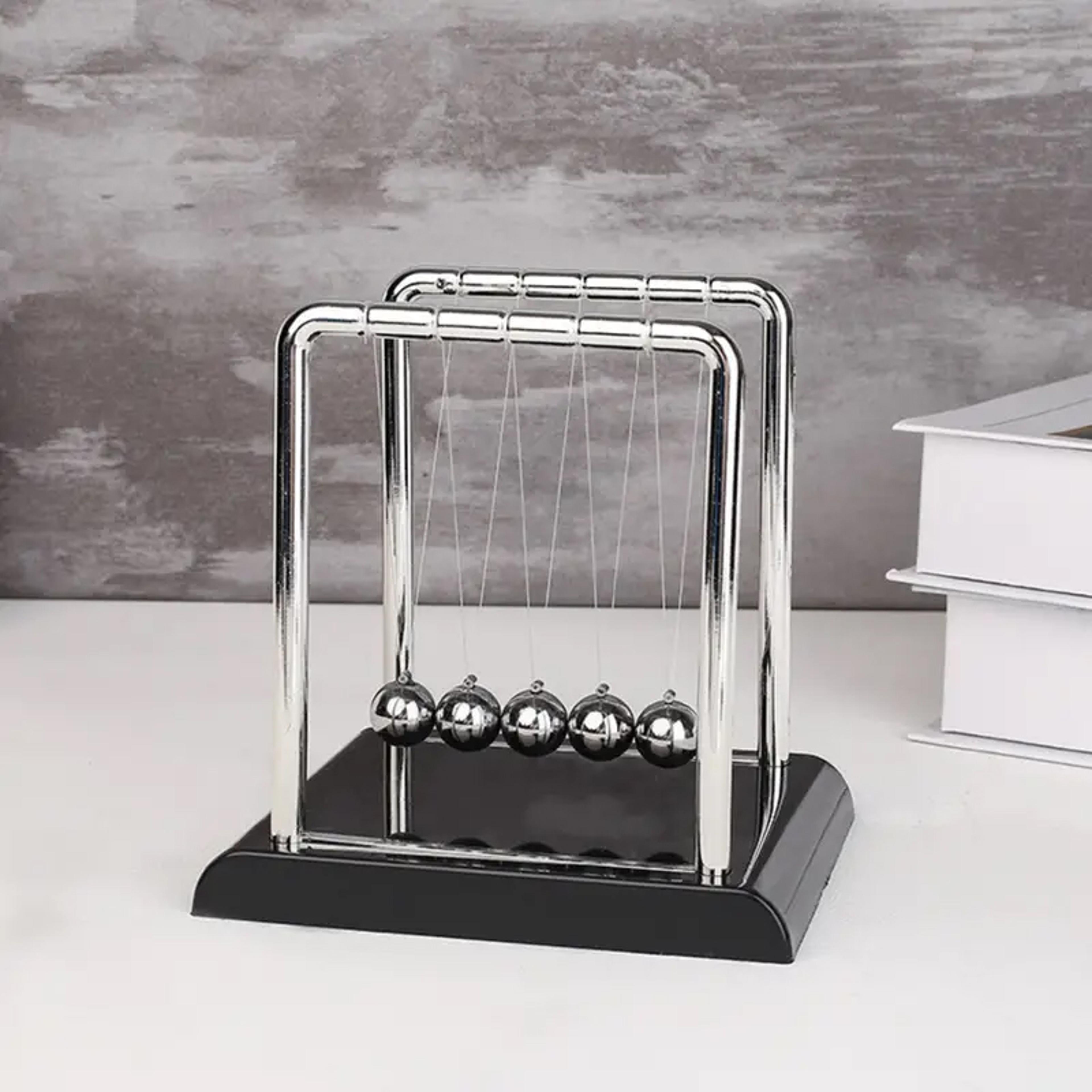newton pendulum balance balls, stylish desk decor, educational toy for office and home
