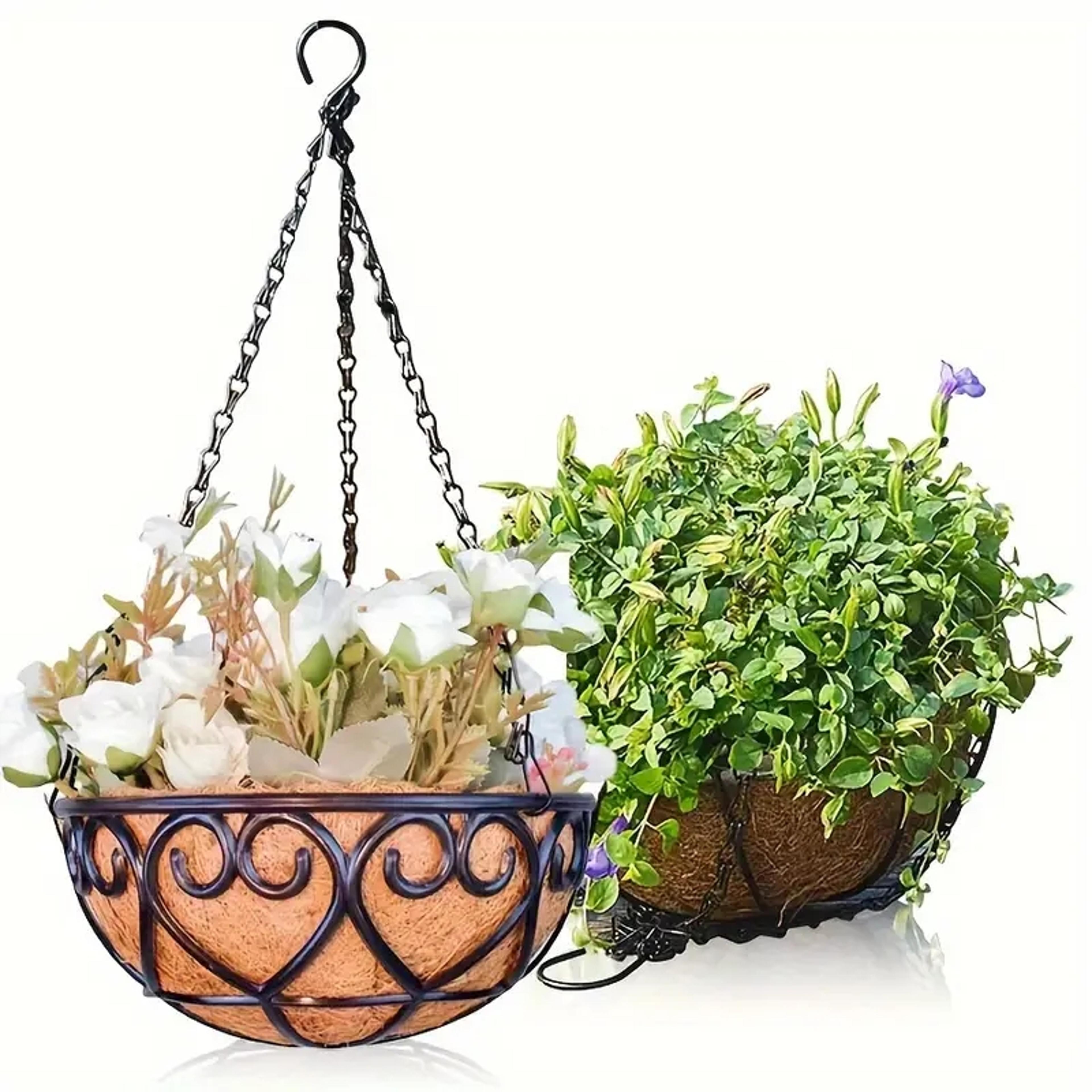 coconut palm indoor flowerpot, hanging basket flowerpot, hanging plant indoor and outdoor flowerpot