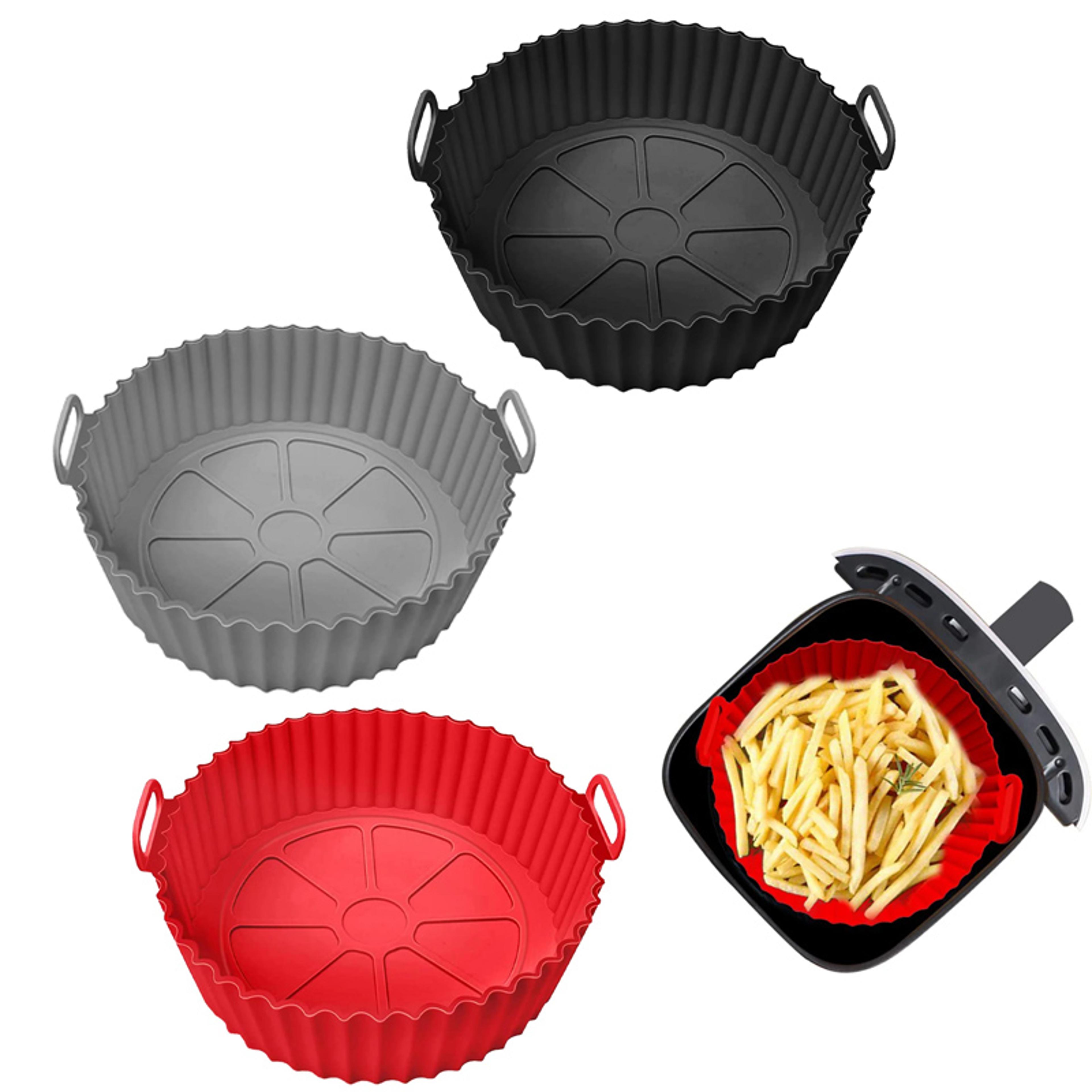 air fryer silicone pot reusable non stick food safe liners for air fryer basket