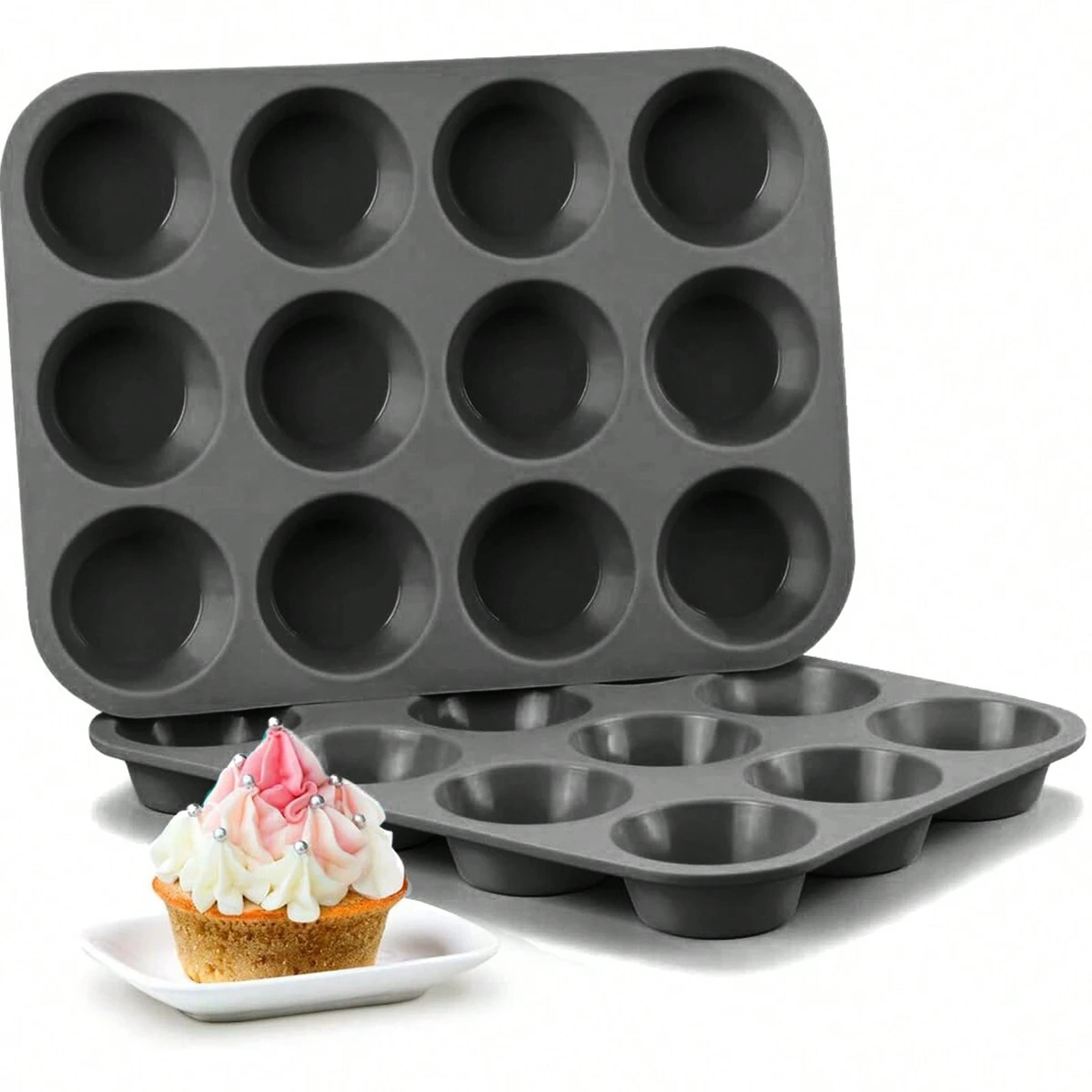 non stick holes cupcake silicone mold muffin baking pan for cake chocolate soap