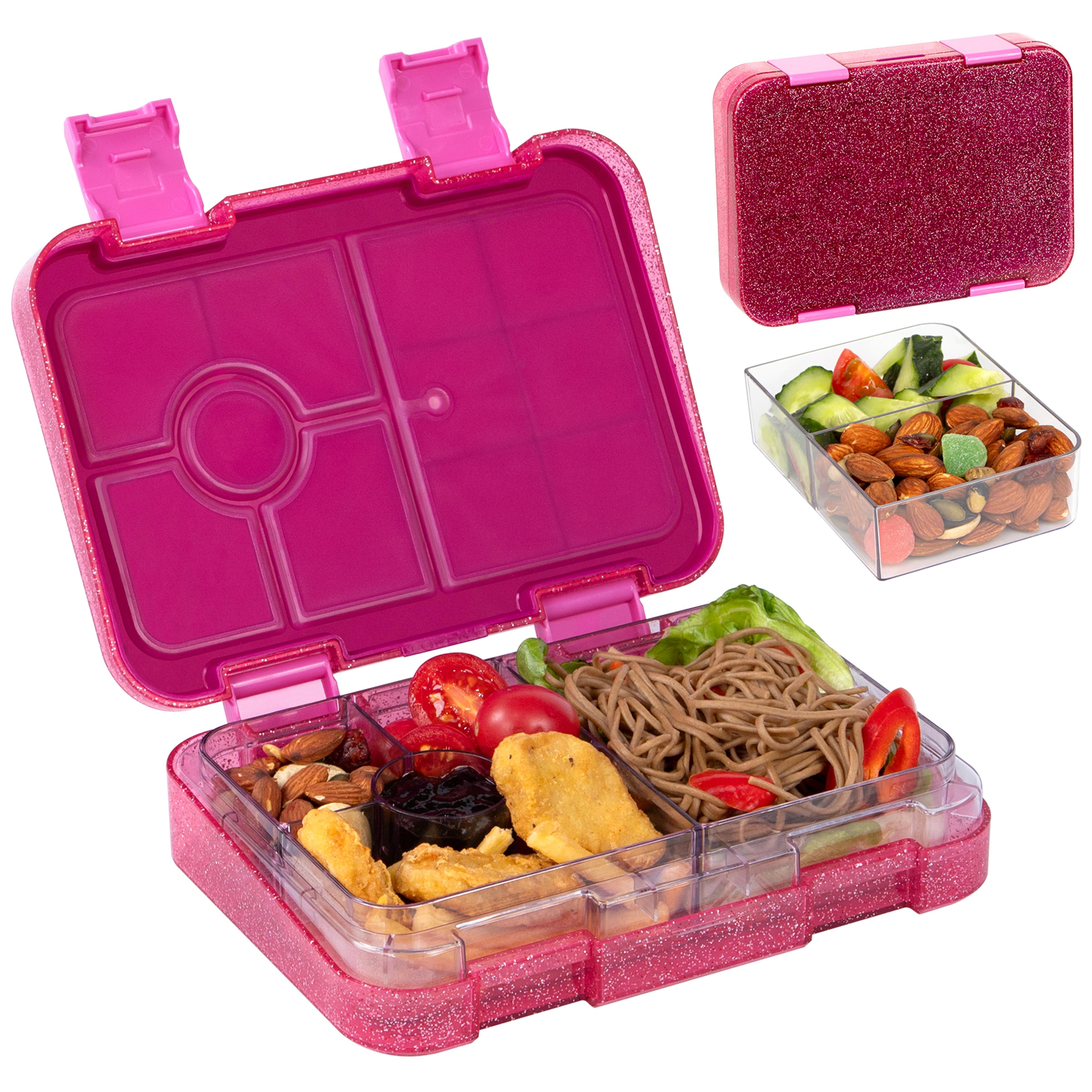 portable sealed lunch box, student bento box, microwave safe, food containers with fork and spoon for school, office