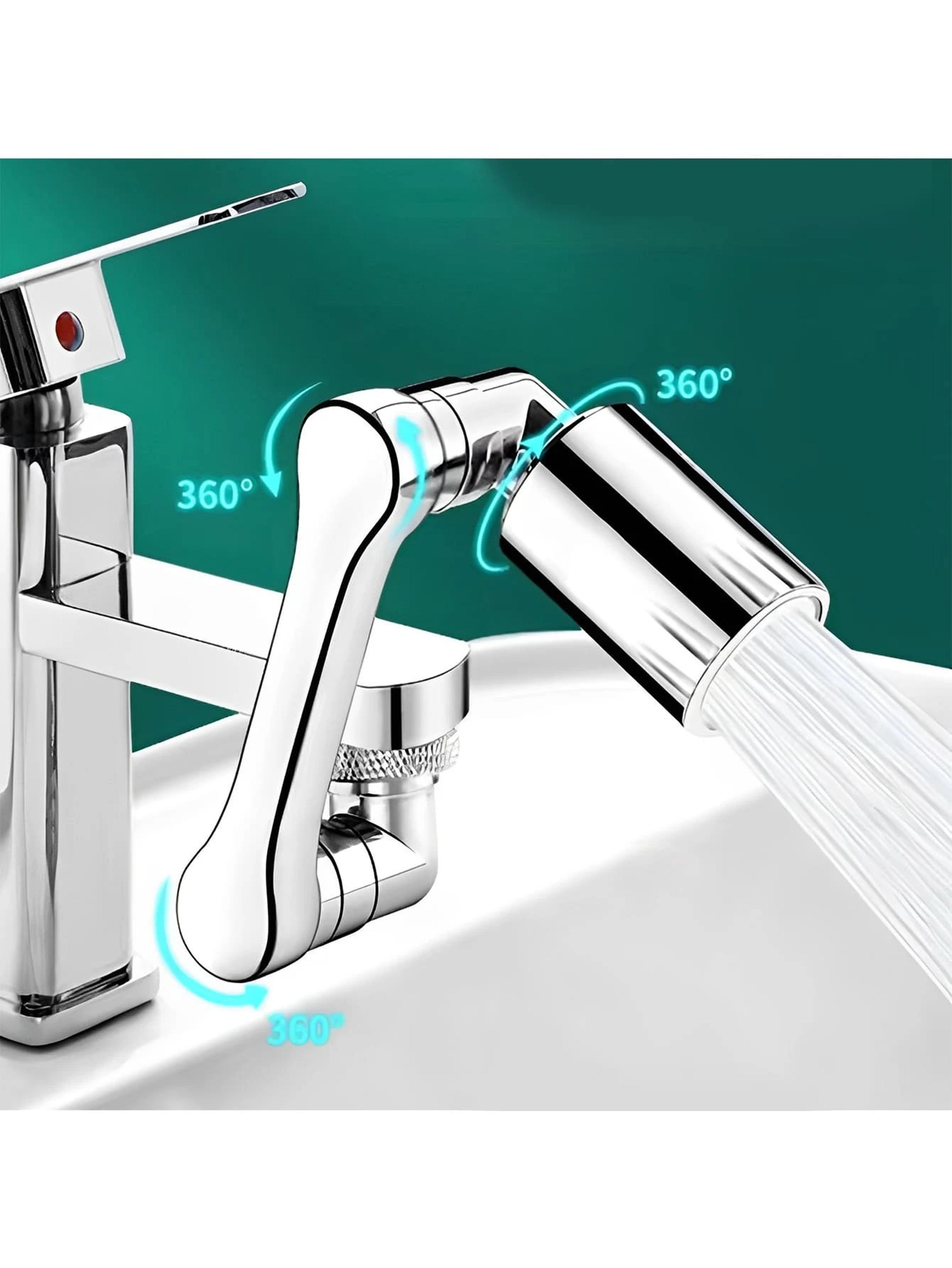 water tap nozzle adaptor, rotatable extension faucet sprayer head, washbasin faucet aerator extend adapter