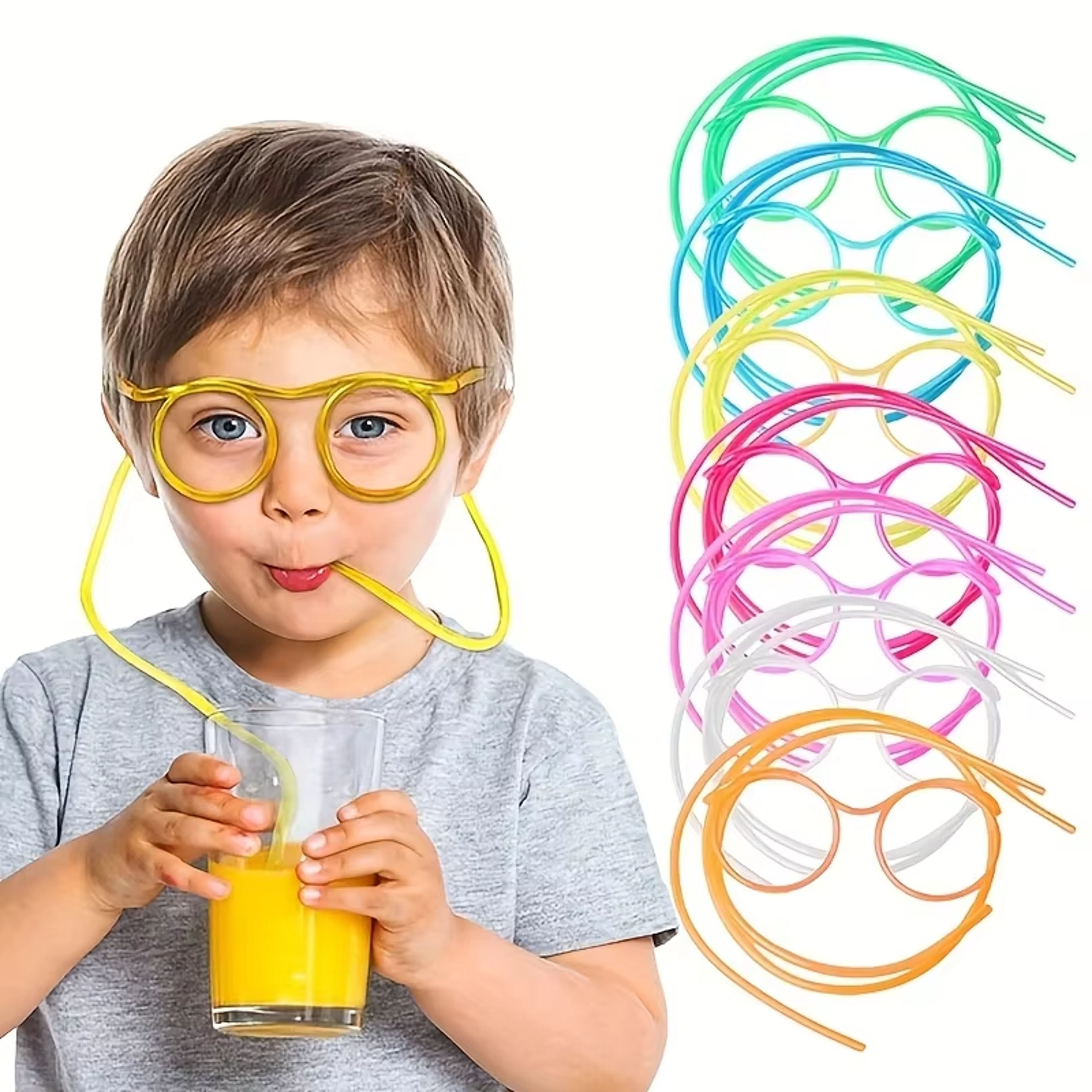 soft pvc funny straw glasses kids party supplies flexible drinking straws creativity toy bar supplies kids gift