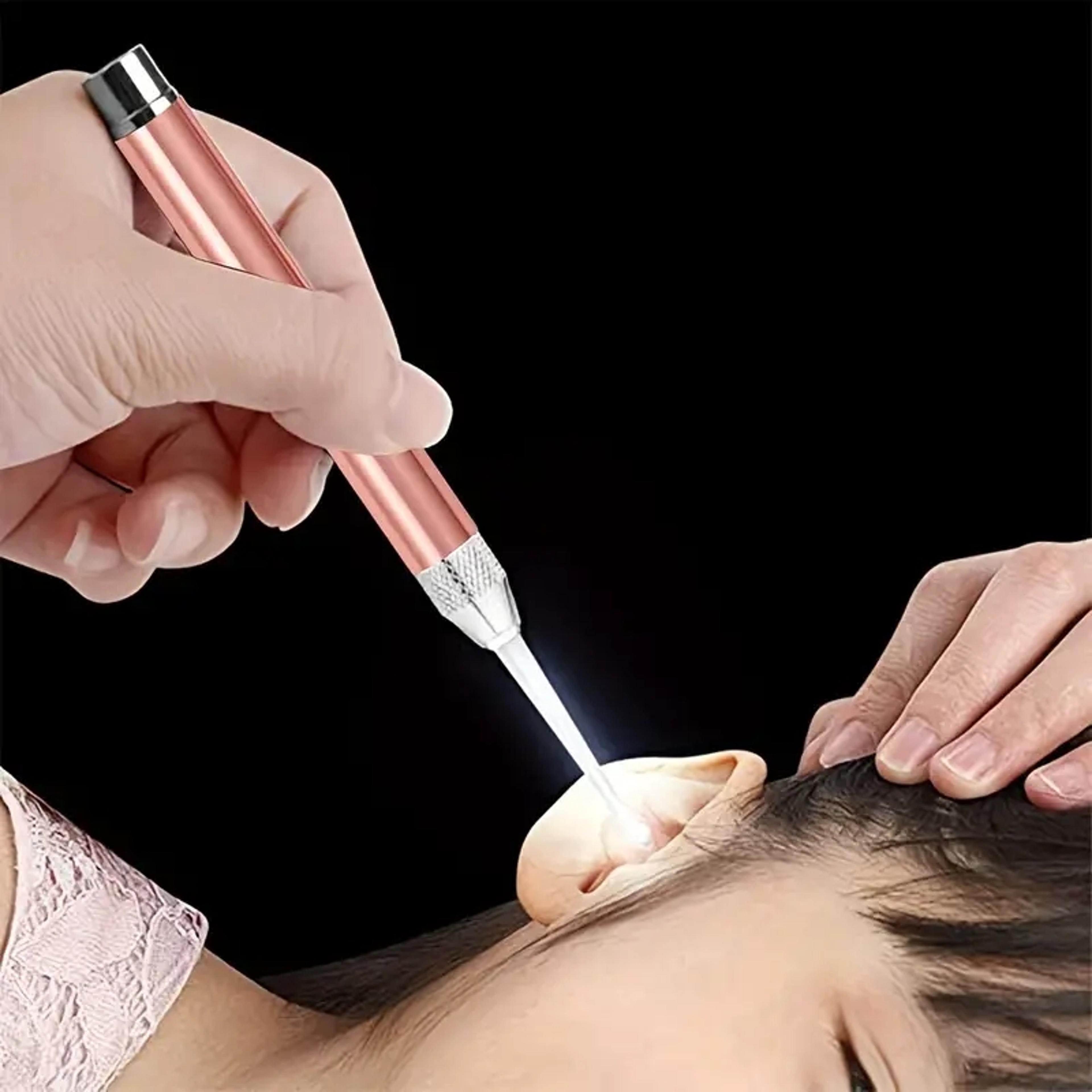 luminous ear scoop with light stainless steel visual ear cleaner