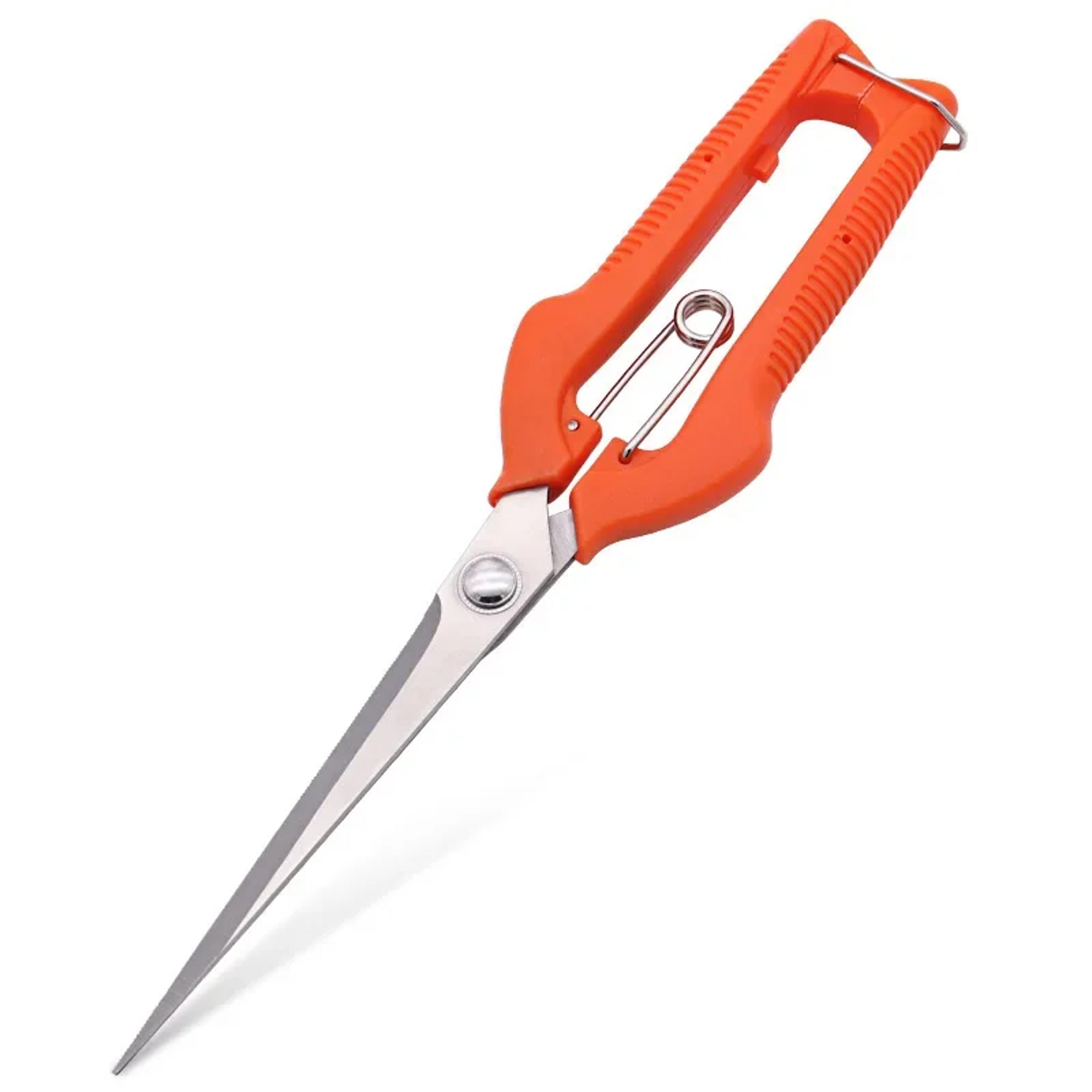 professional stainless steel grape scissors pruning shears with lock for vegetable patch and bonsai fruit picking