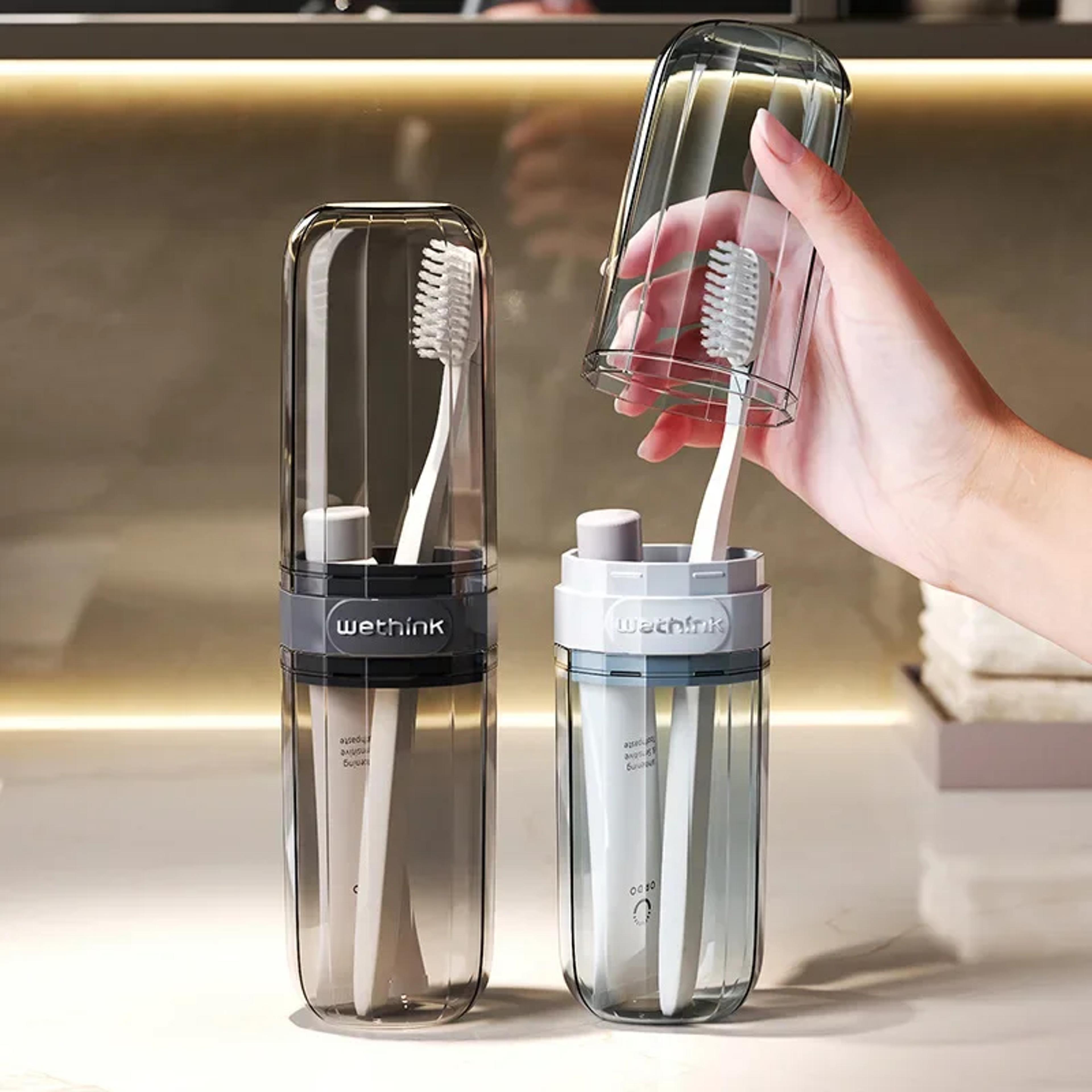 toothbrush travel container case transparent portable travel accessories for business trips