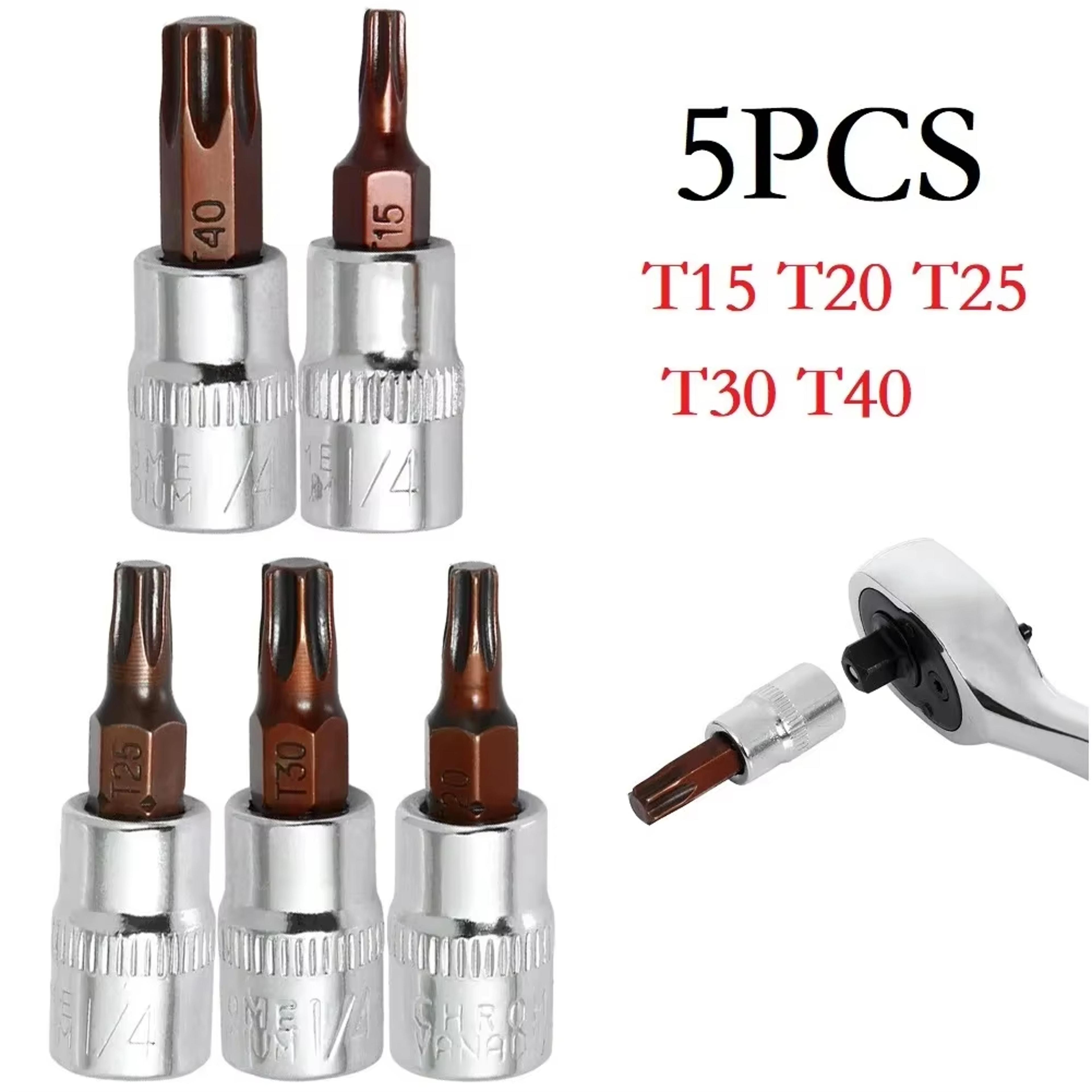 torx screwdriver bits set drive socket wrench adapter