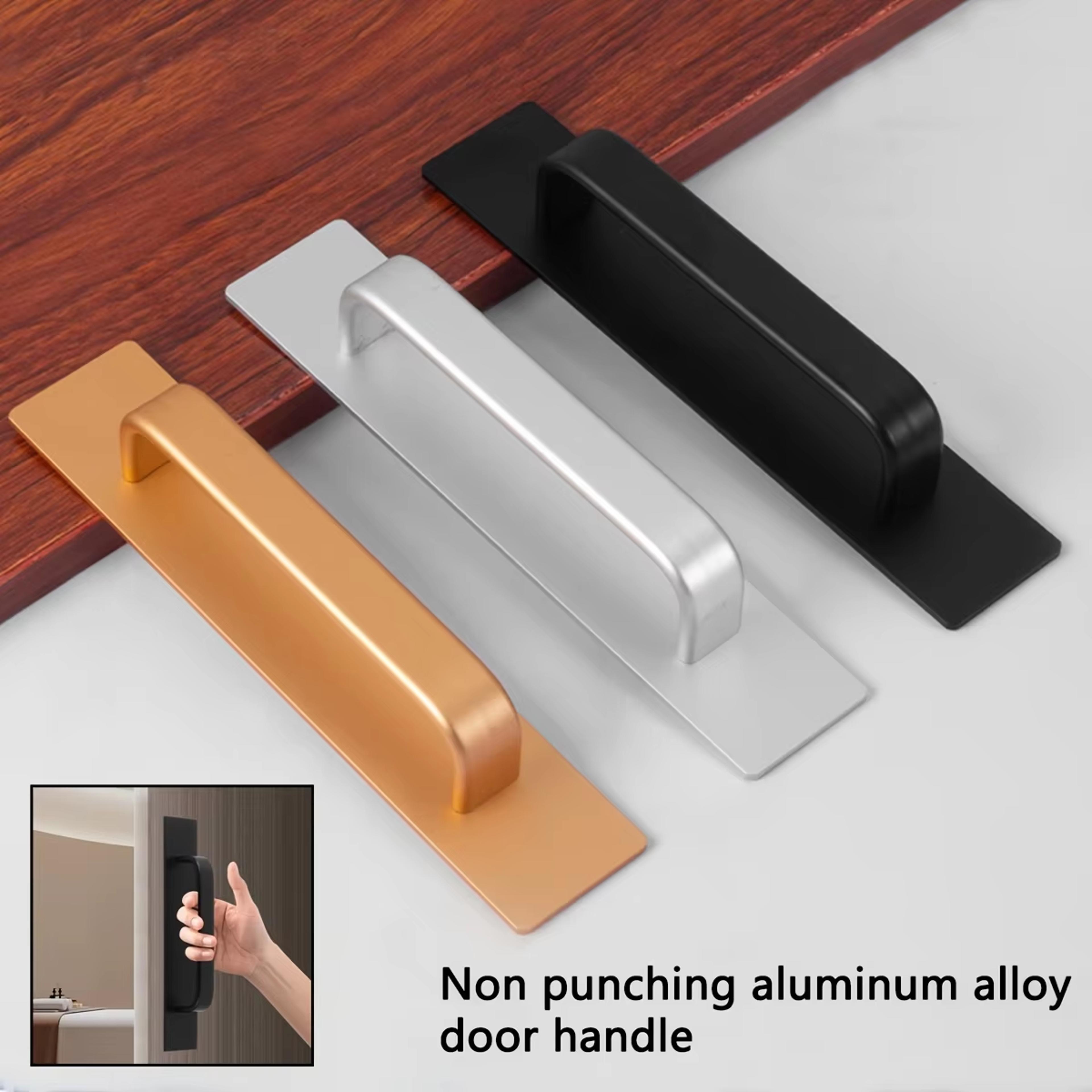 no drilling self-stick cabinet handles stainless steel for refrigerator door drawer easy install