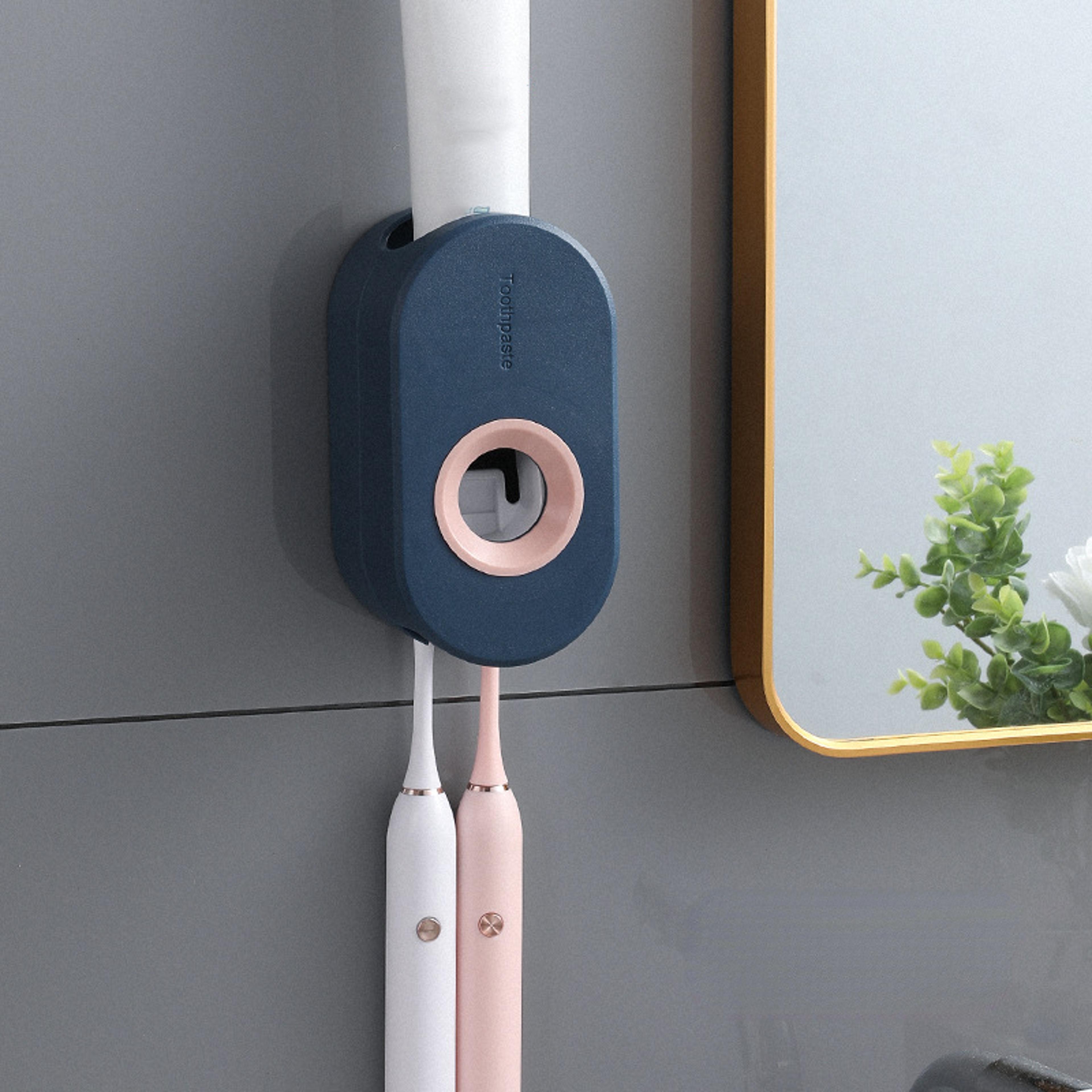 automatic toothpaste dispenser squeezer bathroom dust-proof wall-mounted holder