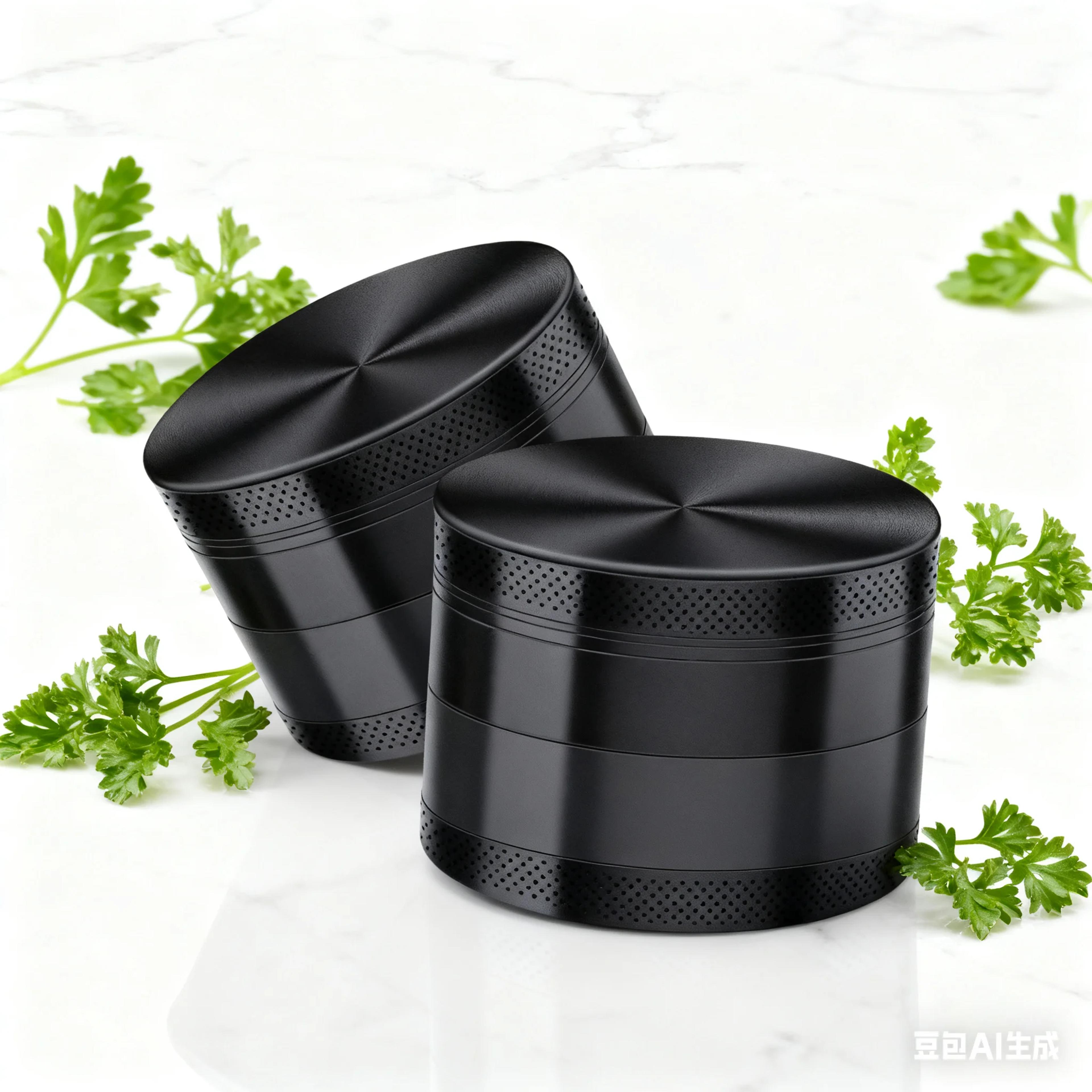 metal spice grinder smooth aluminum-zinc alloy herbal tool with scraper