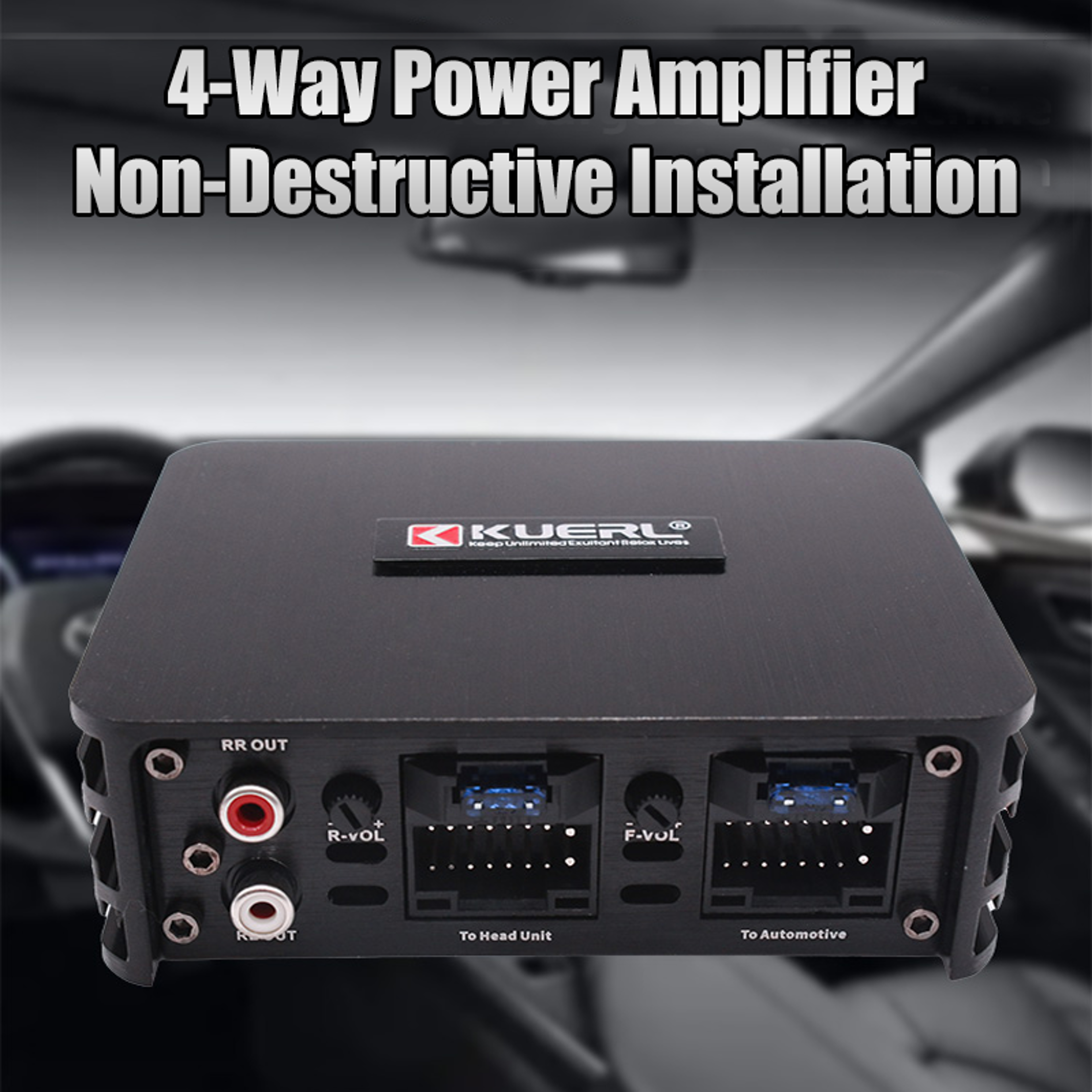 dsp car audio speaker class ab power amplifier non-destructive installation android large screen