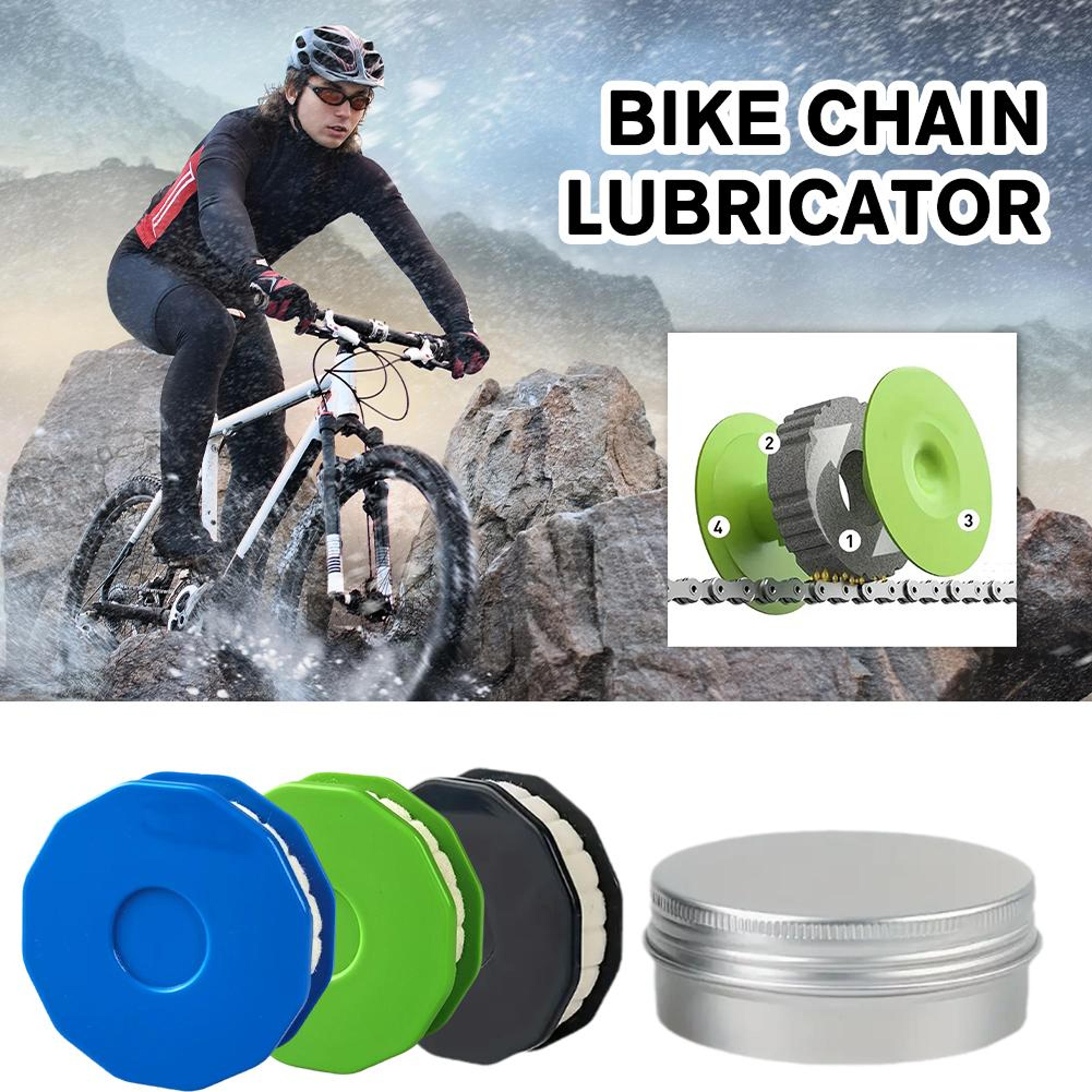 portable bike chain lubricator tool smooth bicycle chain cleaner and oiler