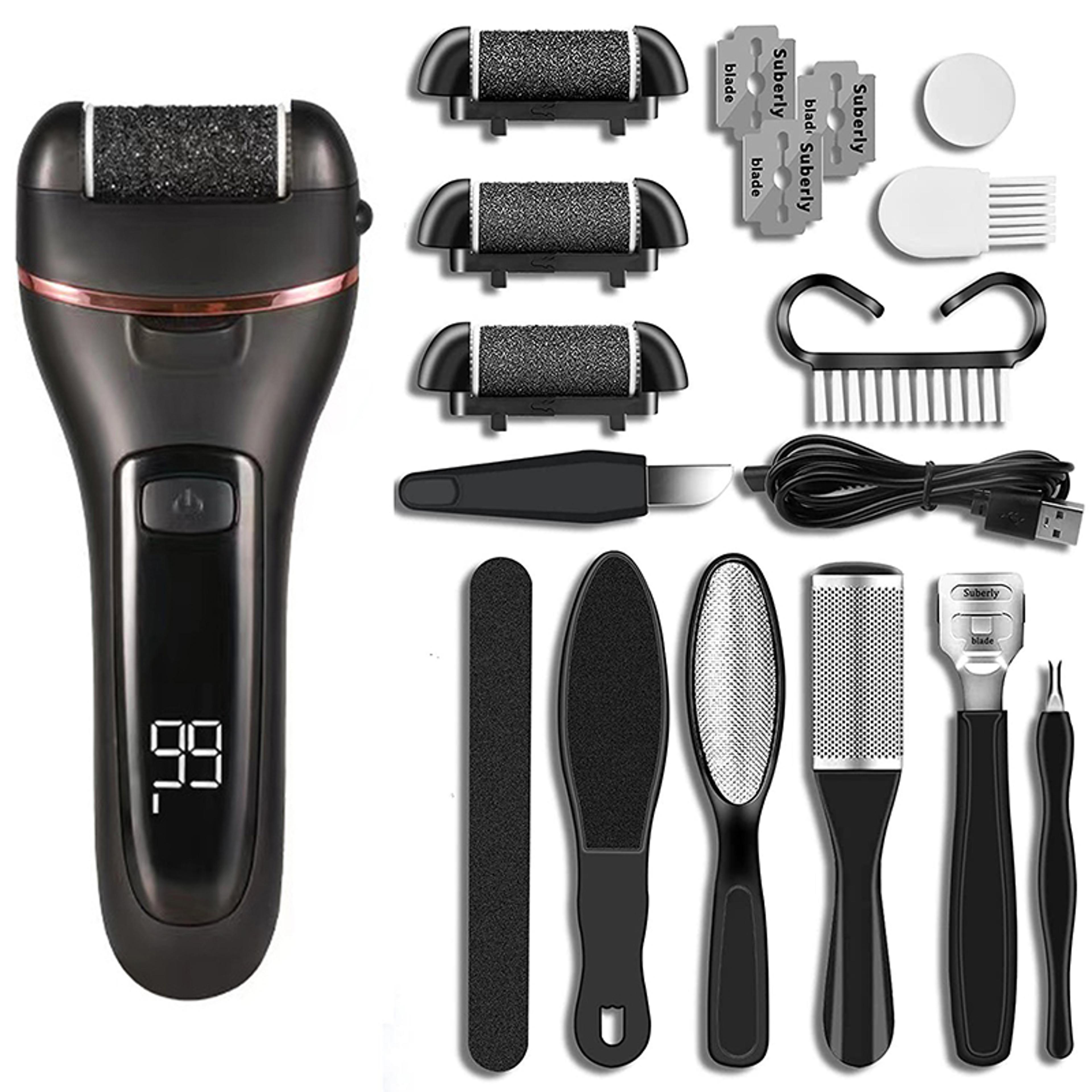 electric foot file callus remover for heels, dead skin and callus removal tool for professional foot care
