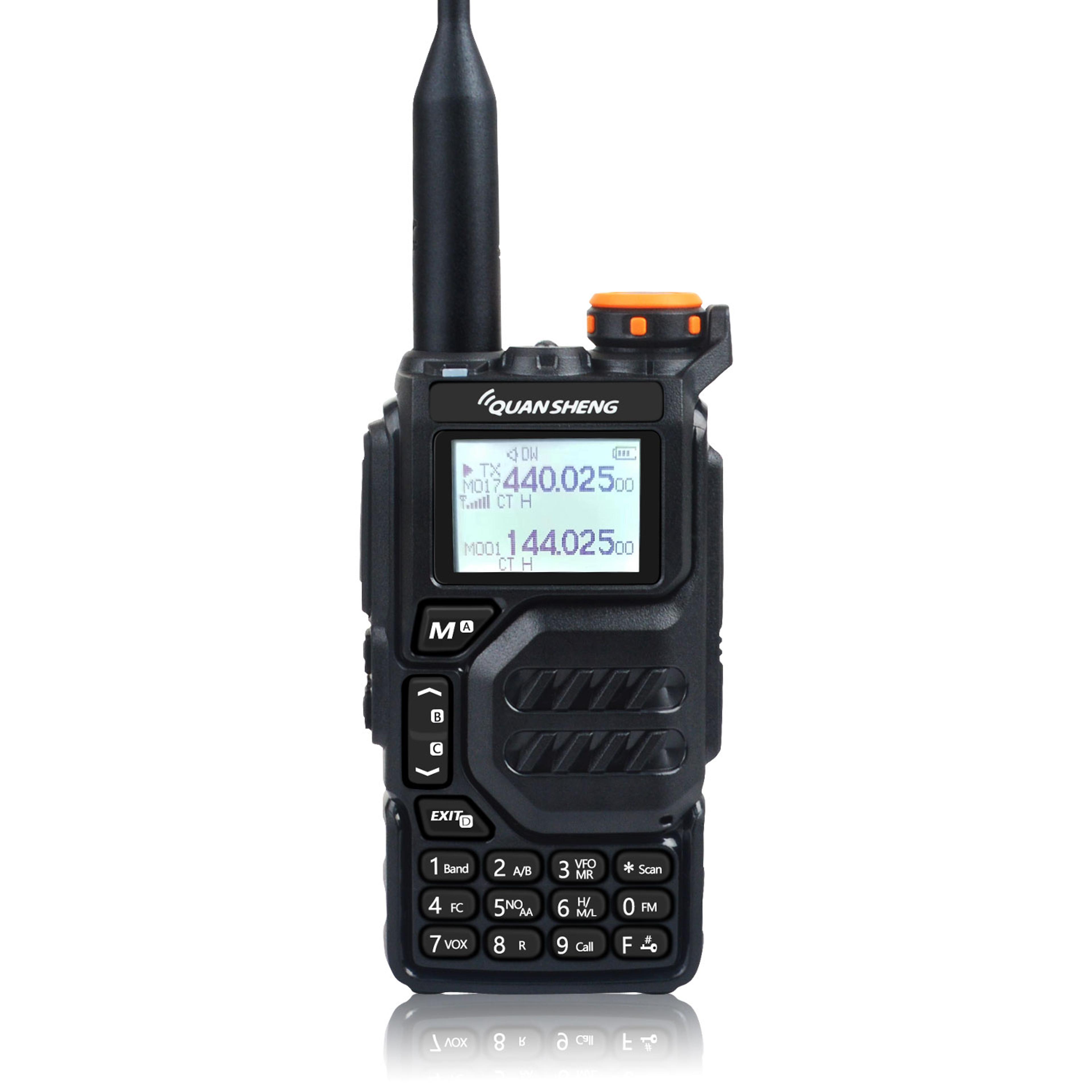 quansheng uv air band walkie talkie uhf vhf with dtmf, fm scrambler & noaa wireless radio