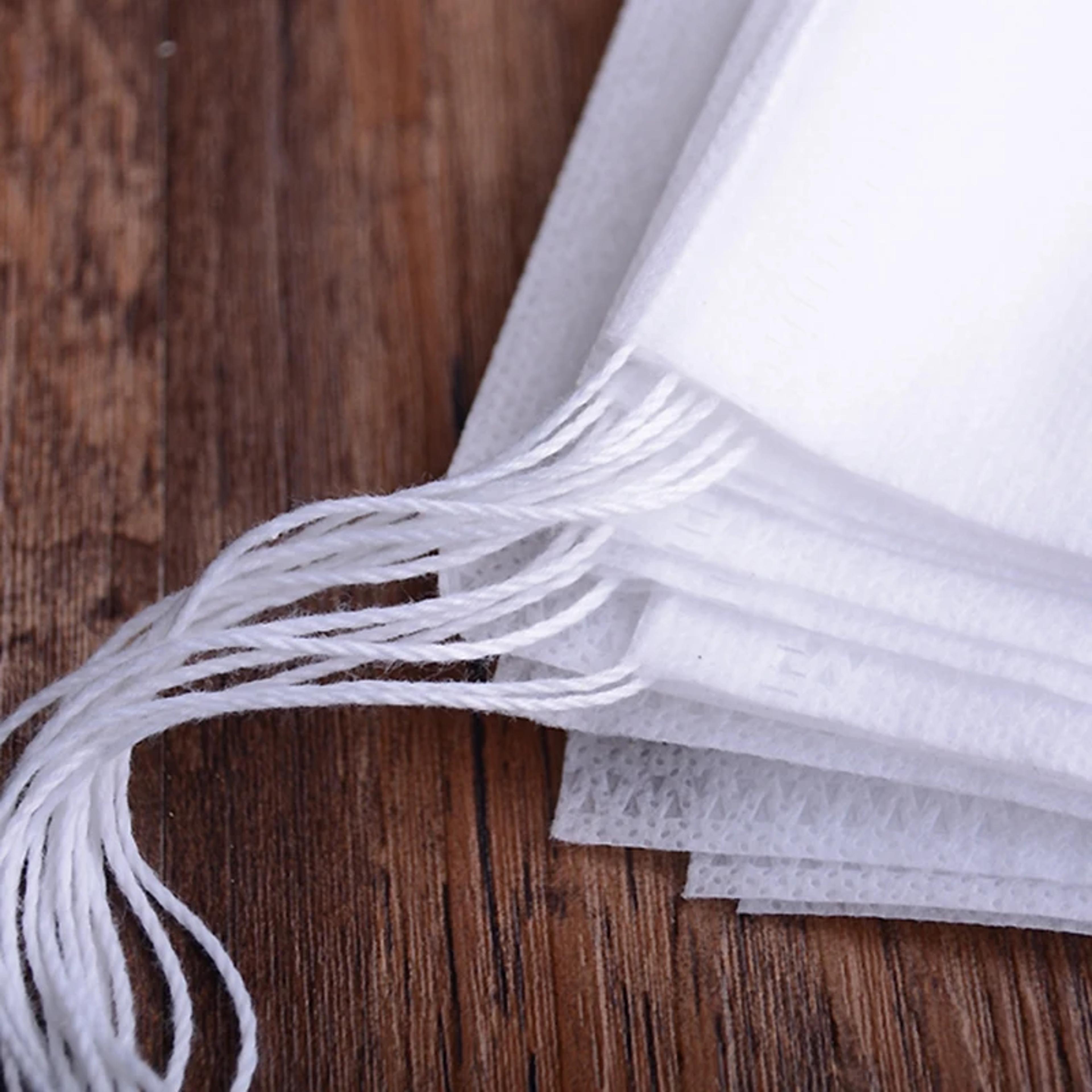 disposable scented tea bags with string, sealable filter paper for loose tea perfect for herbs, kitchen accessories