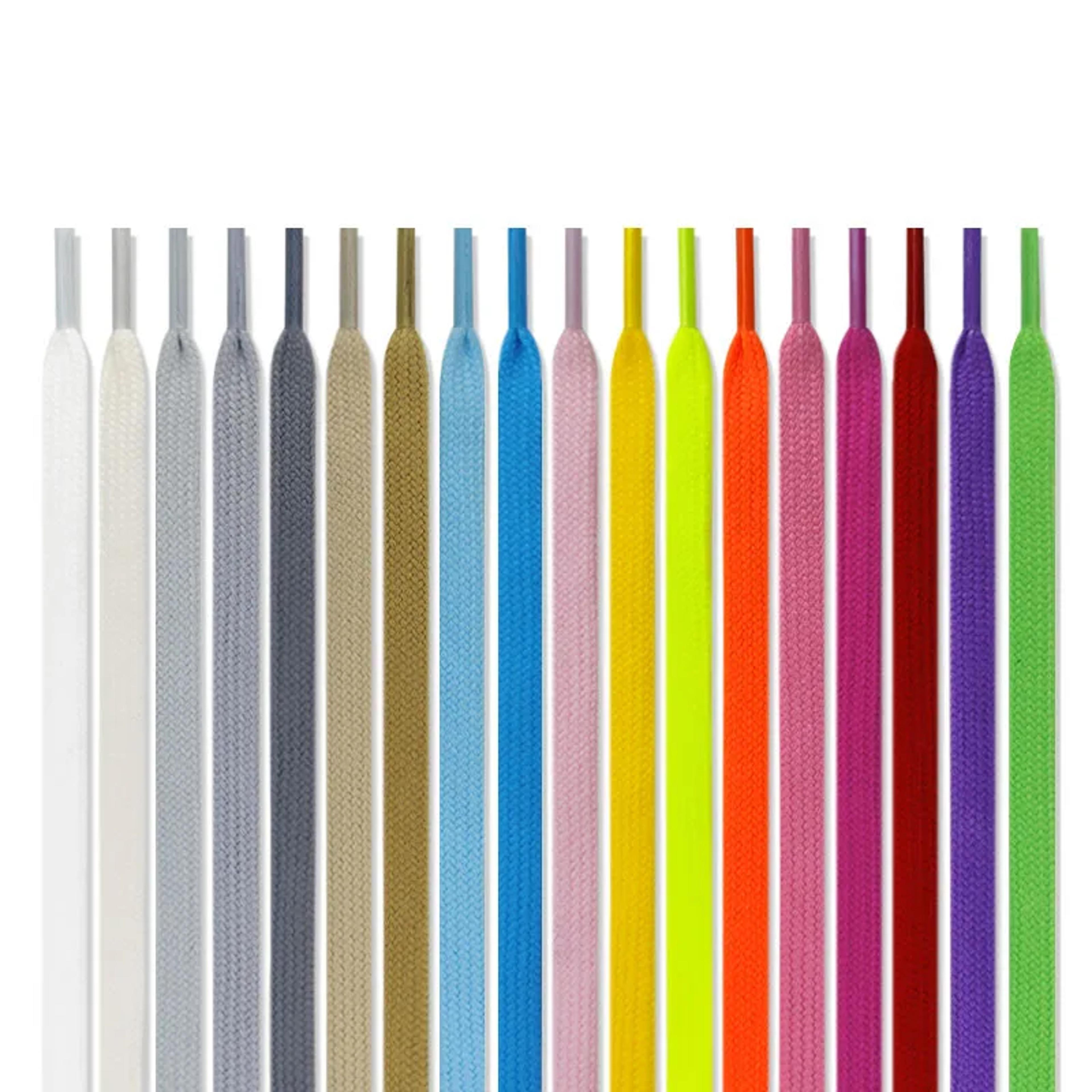 flat cotton shoelaces for sneakers durable high-top canvas shoe laces for men & women